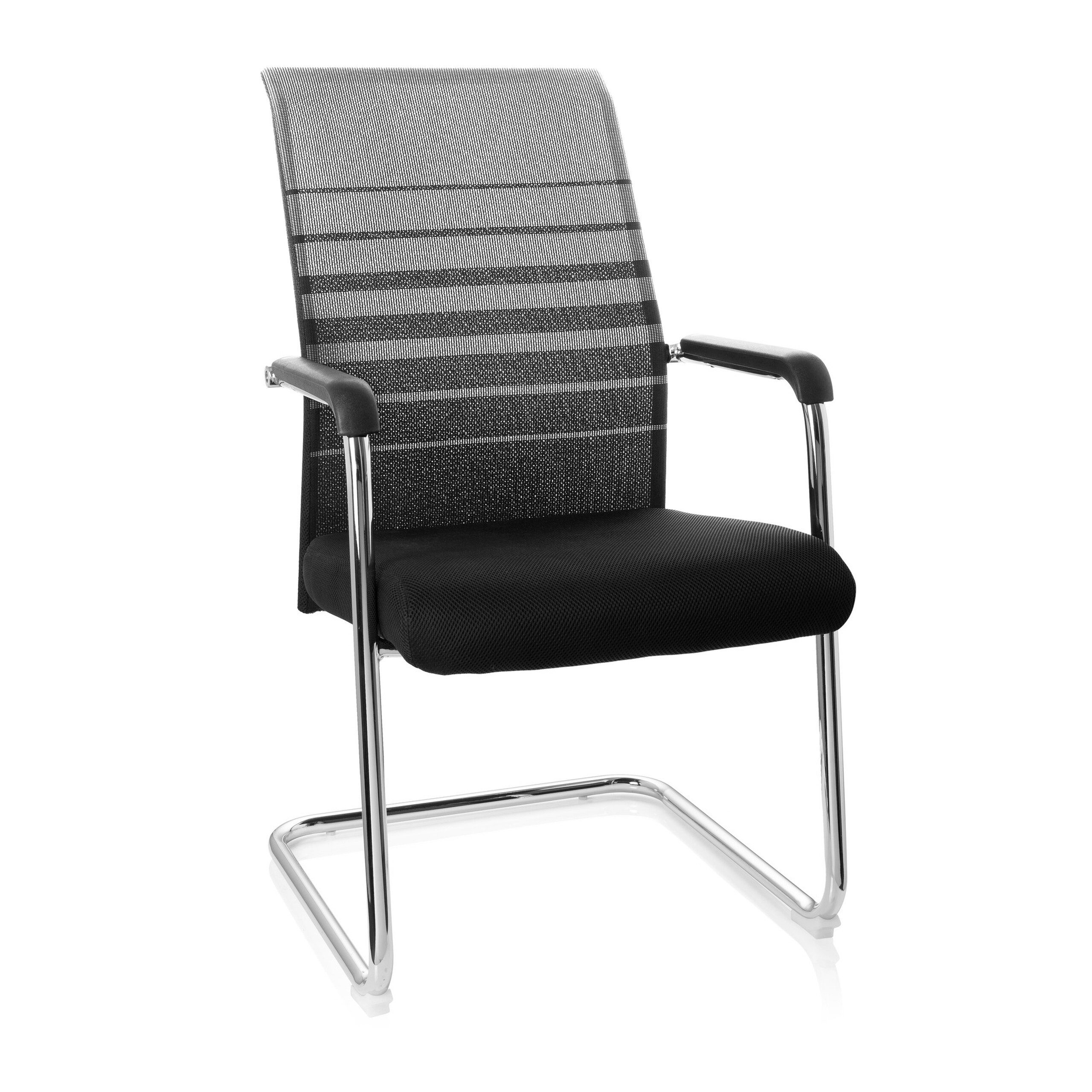 hjh OFFICE Freischwinger Freischwinger FALCONE V Stoff / Netzstoff (1 St), Stuhl, Esszimmerstuhl, Besucherstuhl, Schwingstuhl