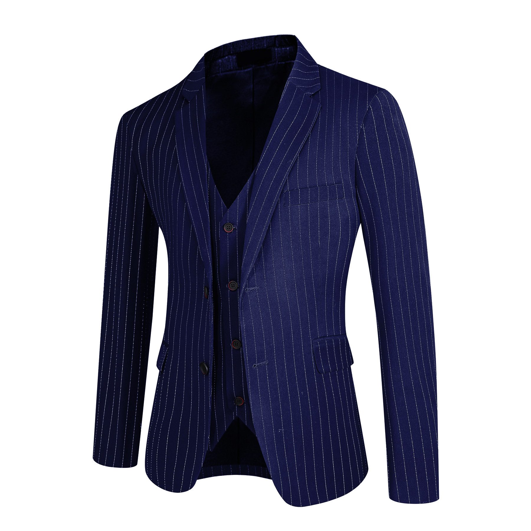 Allthemen Anzug Herren gestreift Hochzeitsanzug Slim Fit Business Anzüge günstig online kaufen