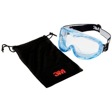 3M Arbeitsschutzbrille 3M Fahrenheit FHEIT Vollsichtbrille mit Antikratz-Schutz Blau, Schwarz