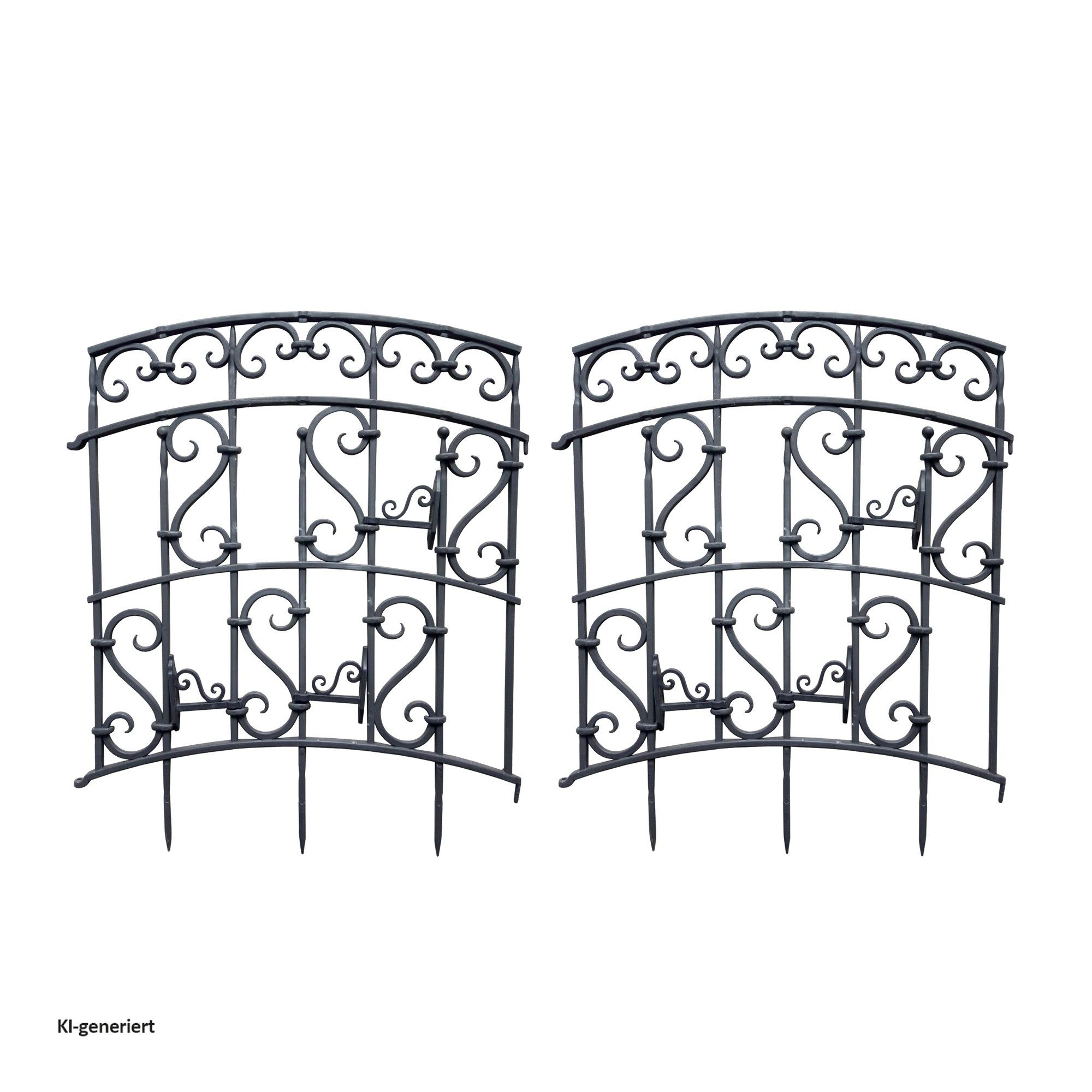 HTI-Living Rankgitter Rankgitter mit Ornamenten Nessa Schwarz 2er-Set Set, 2 St., 2 Rankgitter, Rankhilfe Spalier