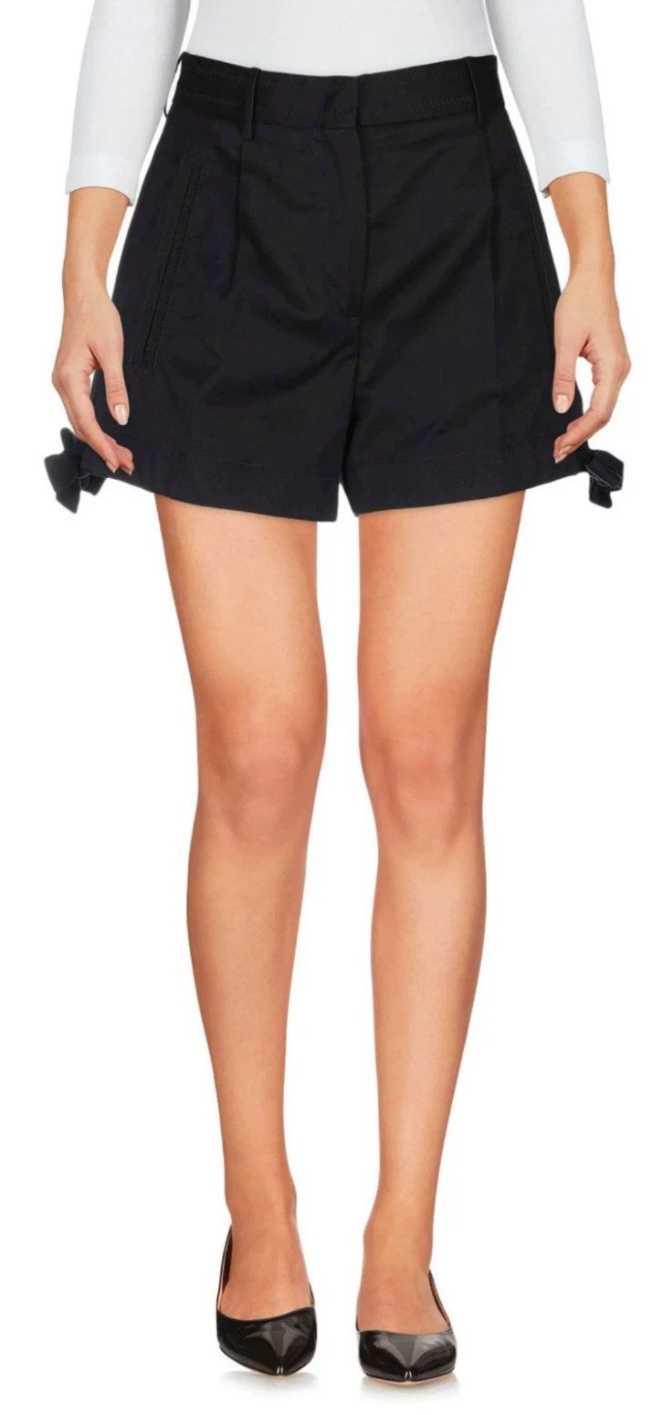 MONCLER Bermudas Damen Bermuda Шорты Hose mit Bindeschleifen mit verstellbaren Bindeschleifen am Saum