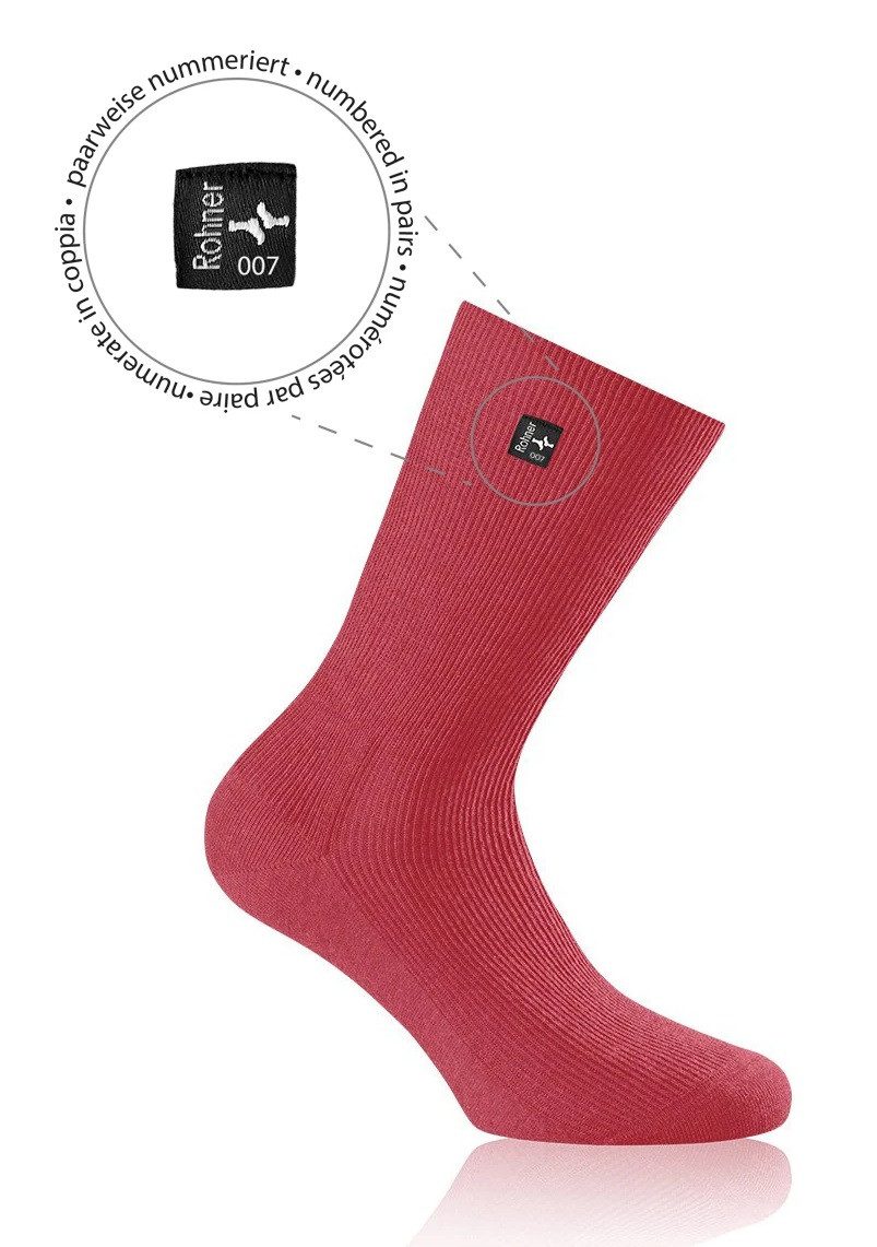 Socken Tagessocke SupeR (gerippt, rutschfest, Baumwolle) oldrose Herren