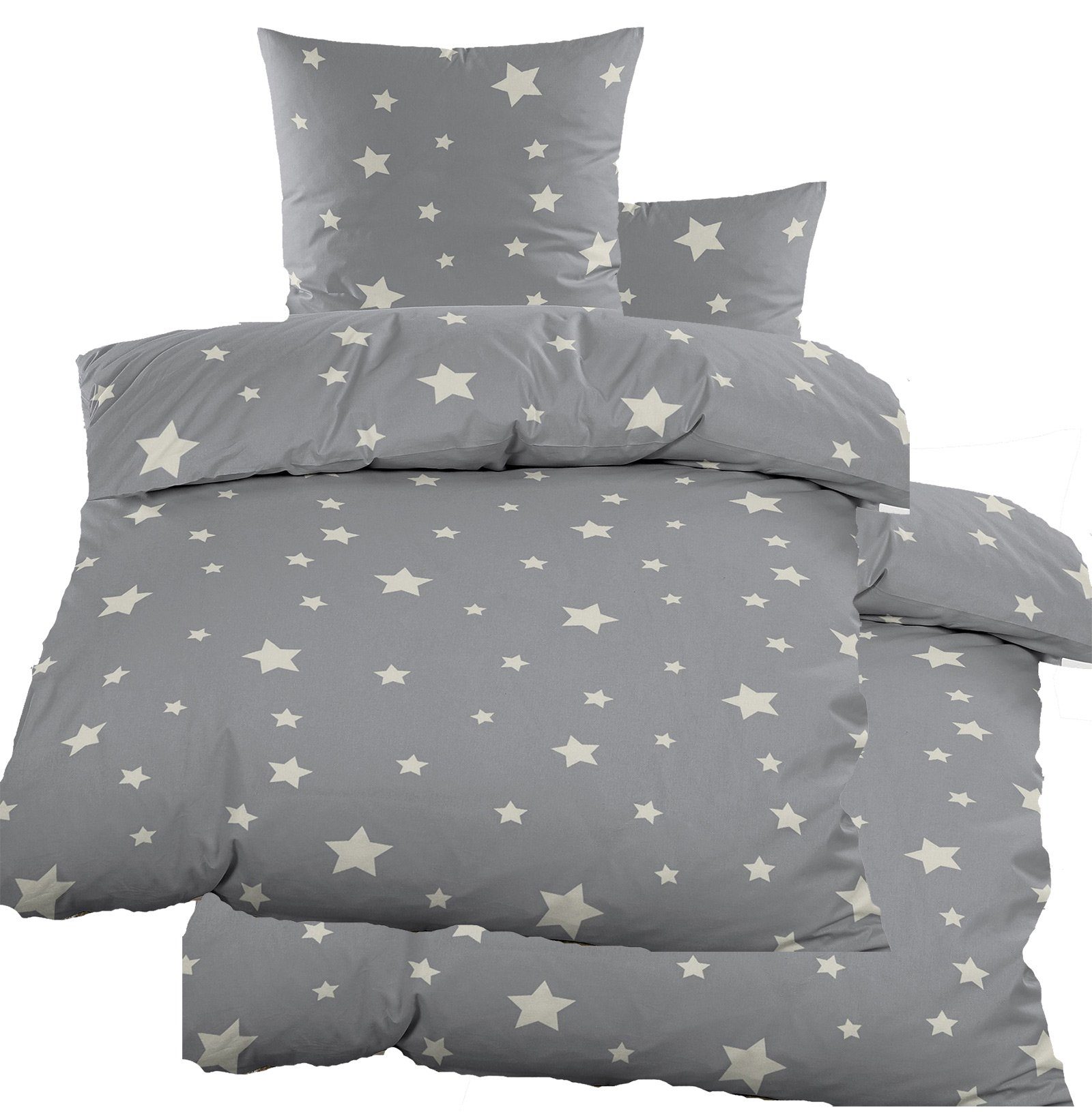 KH-Haushaltshandel Bettwäsche Biber Winter Bettwäsche 2x(135 x 200 + 80x80c günstig online kaufen