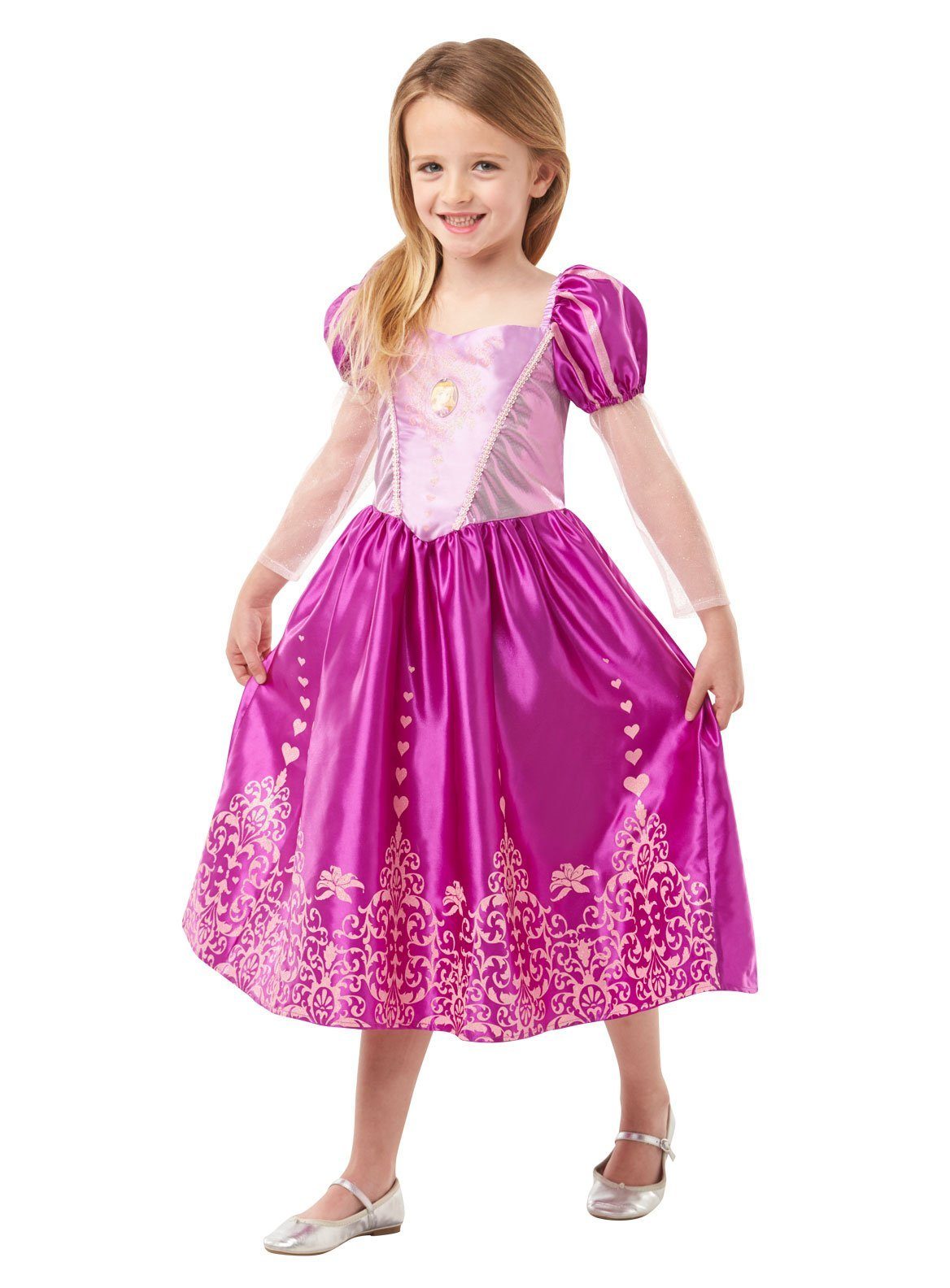 Rubie´s Kostüm Disney Prinzessin Rapunzel Glitzer Kinderkostüm, Werde zur Disney Princess mit jeder Menge Glitter!
