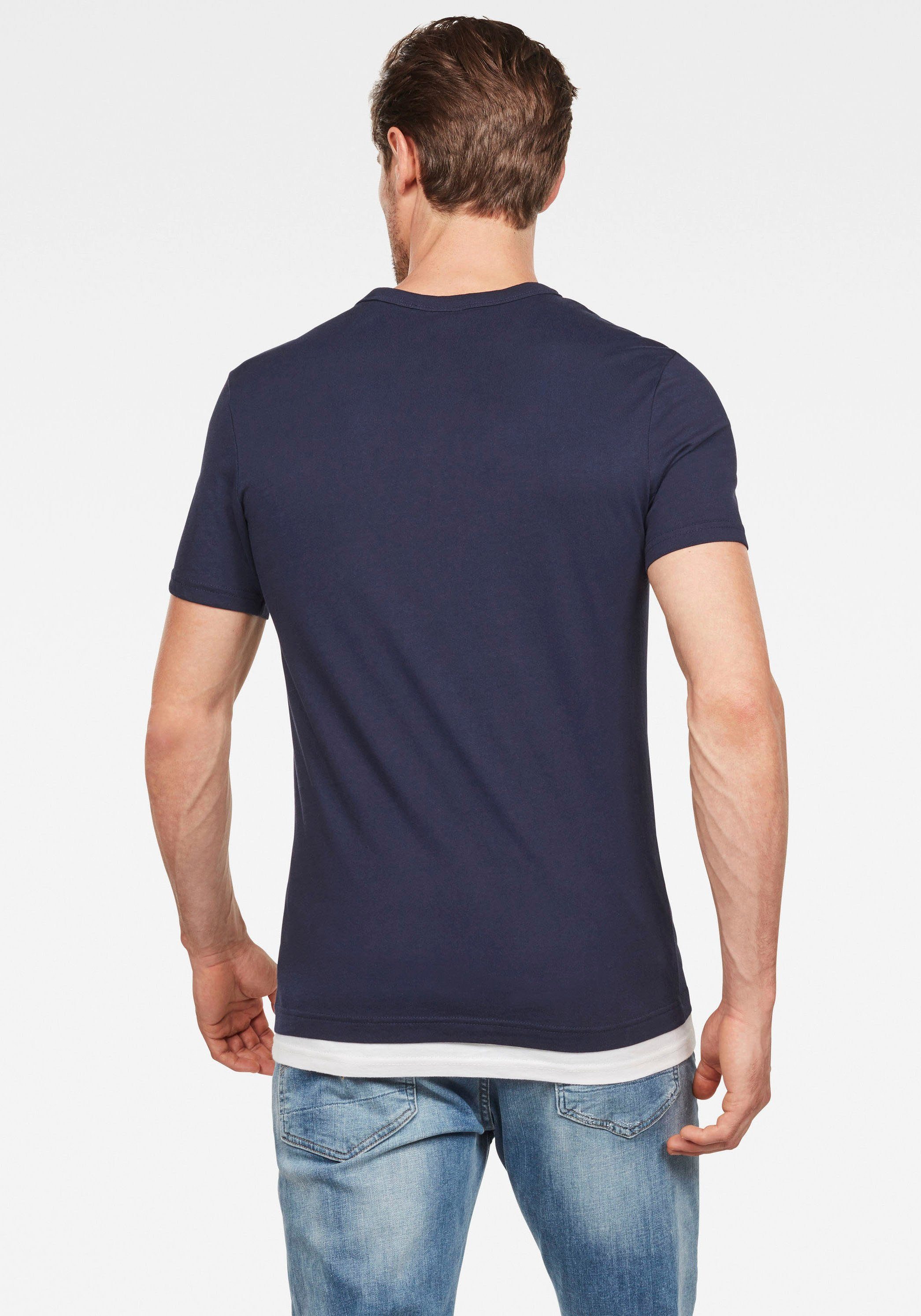 RAW sartho G-Star blue 4 Graphic Rundhalsshirt