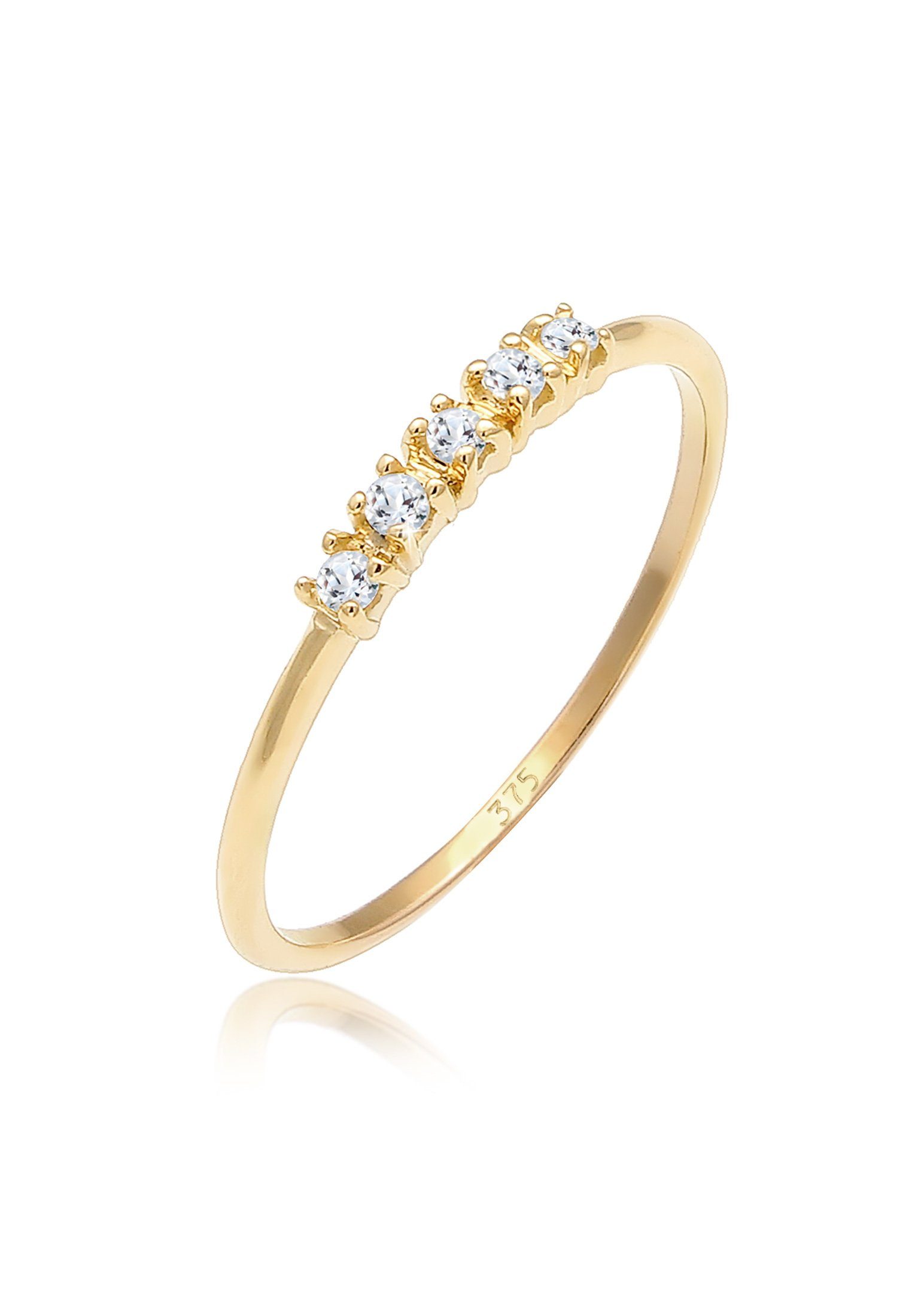 Verlobungsring Gelbgold 375 Edelstein Topas Valentin Microsetting Elli Premium