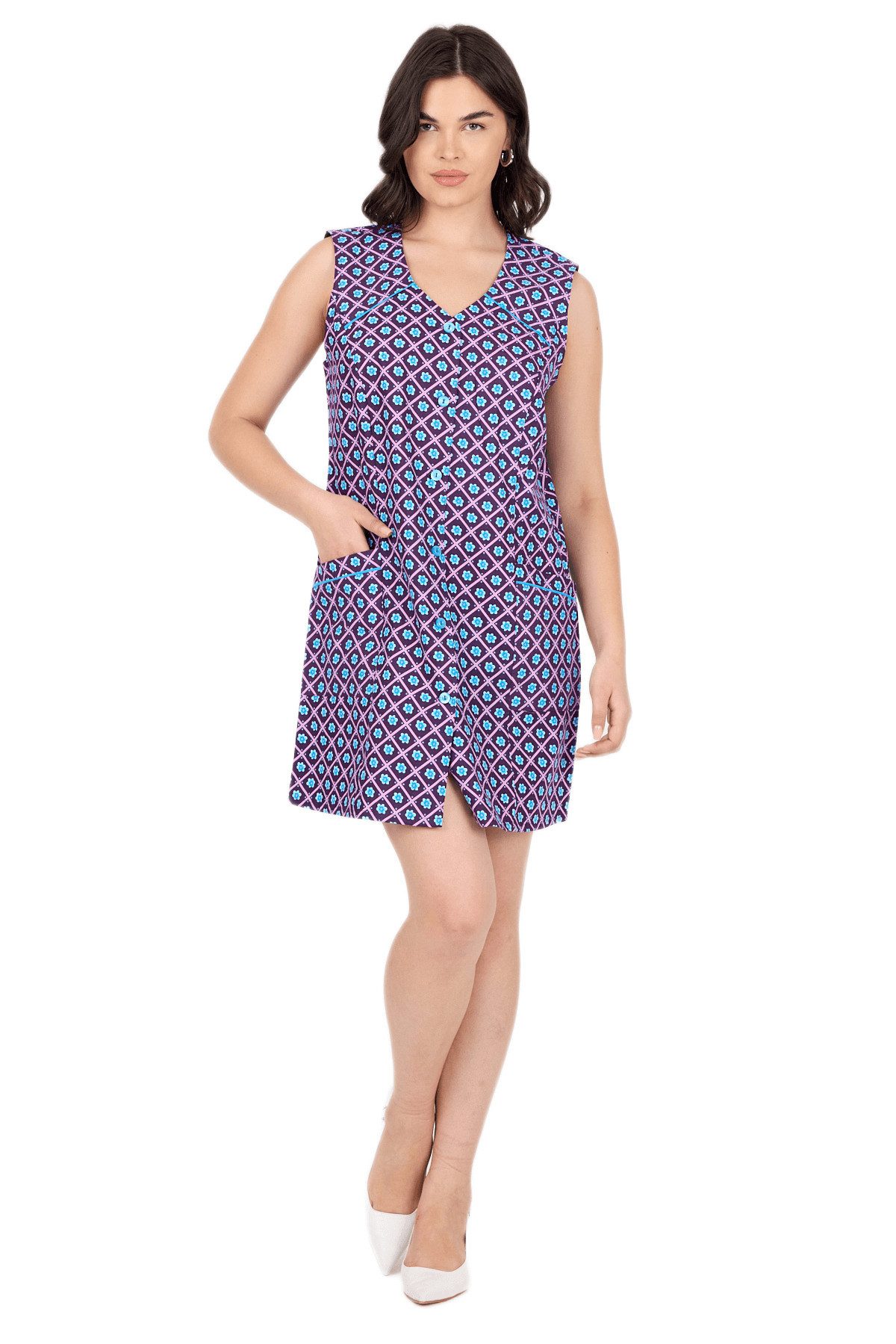 Phistan Tunikakleid Kurzer Kasack aus Baumwolle günstig online kaufen