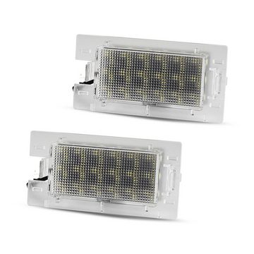 LLCTOOLS KFZ-Ersatzleuchte LED Kennzeichenbeleuchtung Auto, E-geprüft mit geringem Verbrauch, Plug and Play, 2 St., kaltweiß, 6000K, 18 SMD, für Opel Omega B Limousine - mit CAN-Bus System