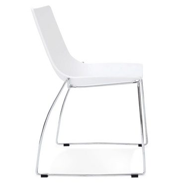 KADIMA DESIGN Esszimmerstuhl THOT Stuhl Plastic Polym Weiss white 54 x 58 x 83