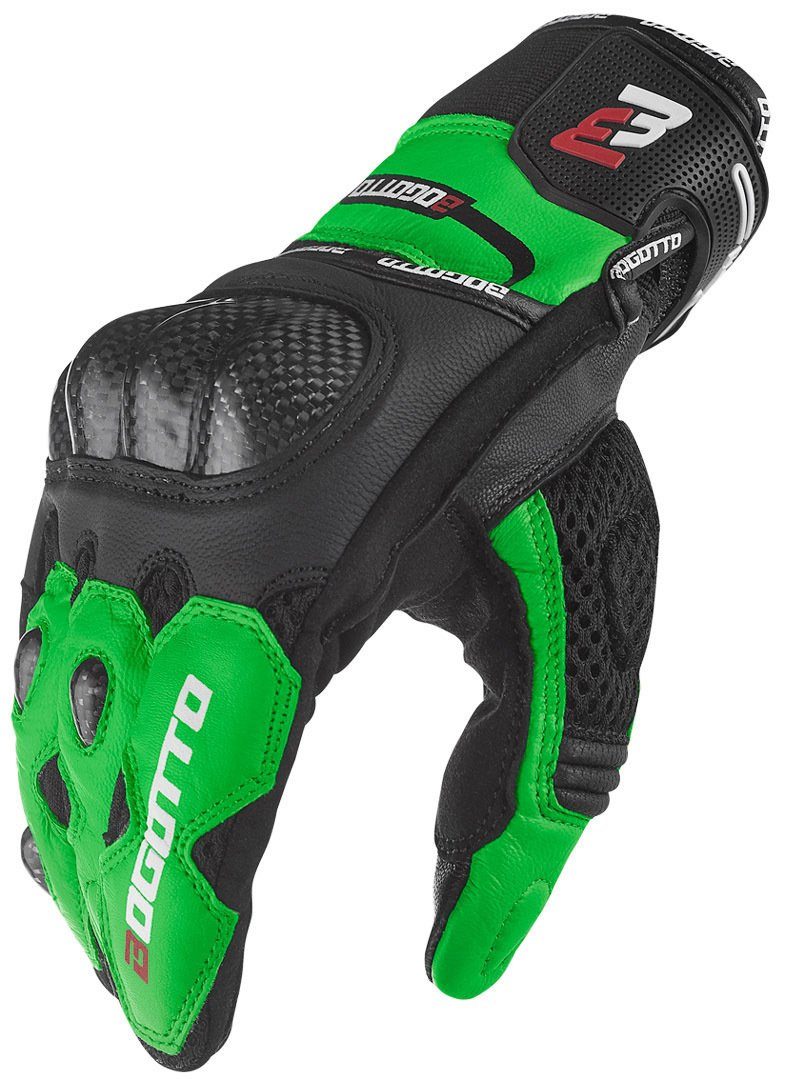 Motorradhandschuhe Flint Bogotto Motorradhandschuhe Black/Green