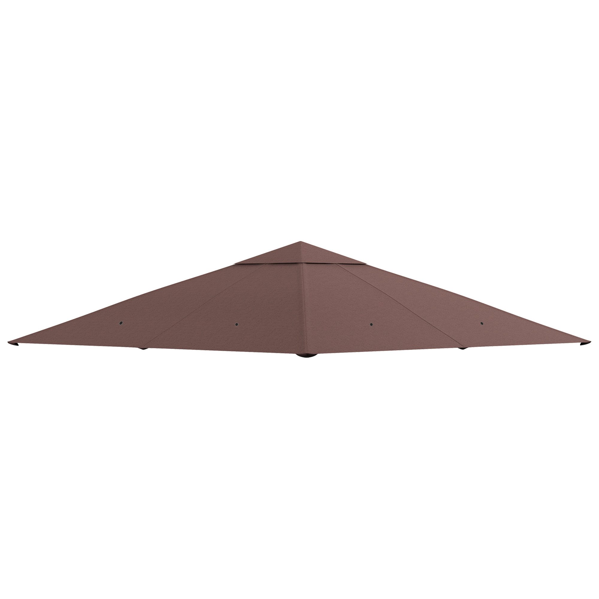 Outsunny Pavillon-Ersatzdach Ersatzbezug Ersatzteile aus Polyester-Stoff, kaffee, 180 g/m², 298 x 298 cm (Ersatzdach, Pavillondach), 298x298 für Metall-Gartenpavillon