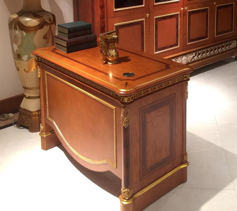 JVmoebel Arbeitstisch Design Klassische Büromöbel Barock Rokoko Holz Столы Sofort (1-St), Made in Europa