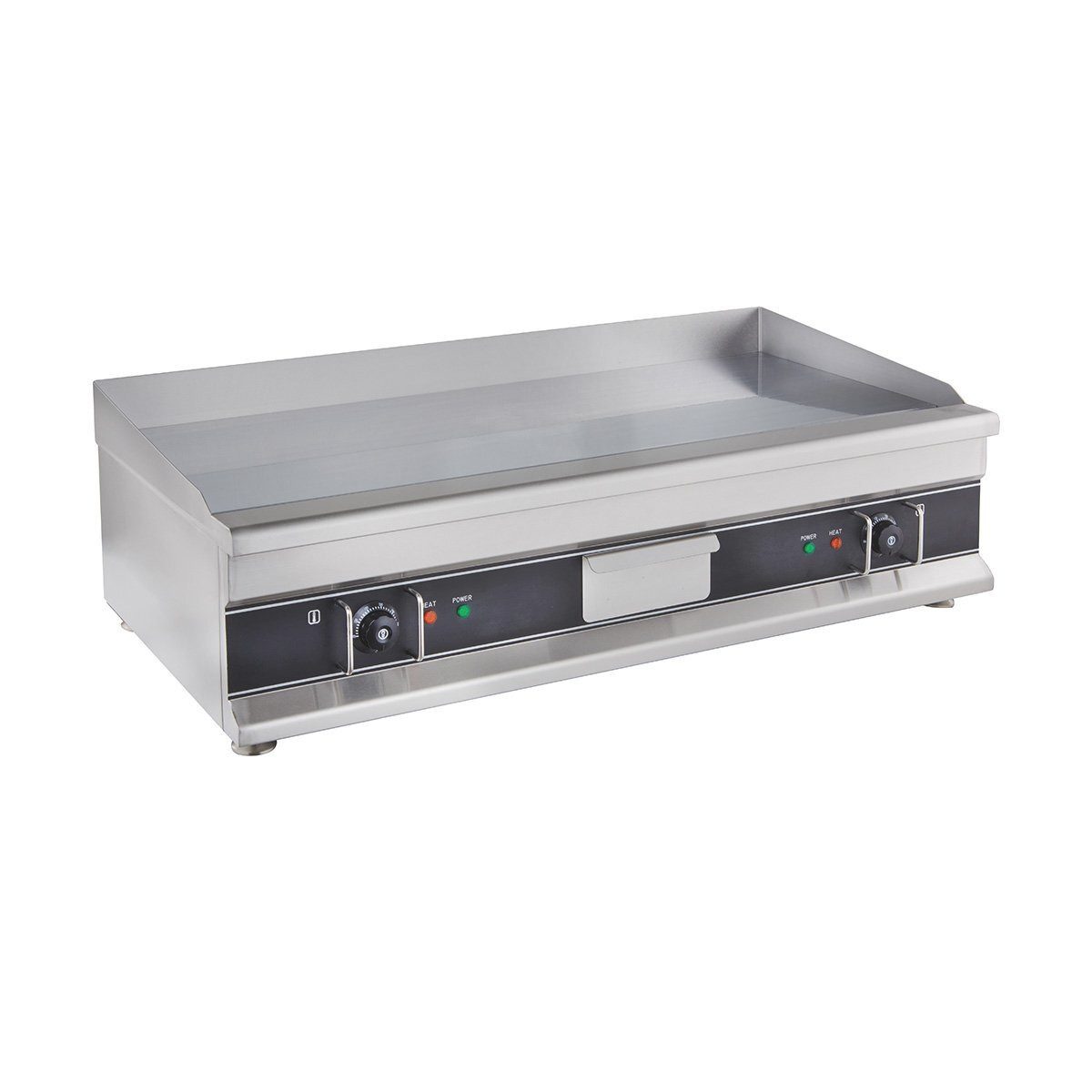 GastroHero Elektrogrill Elektro Grillplatte 100 x 40 cm glatt / verchromt - Tischgerät