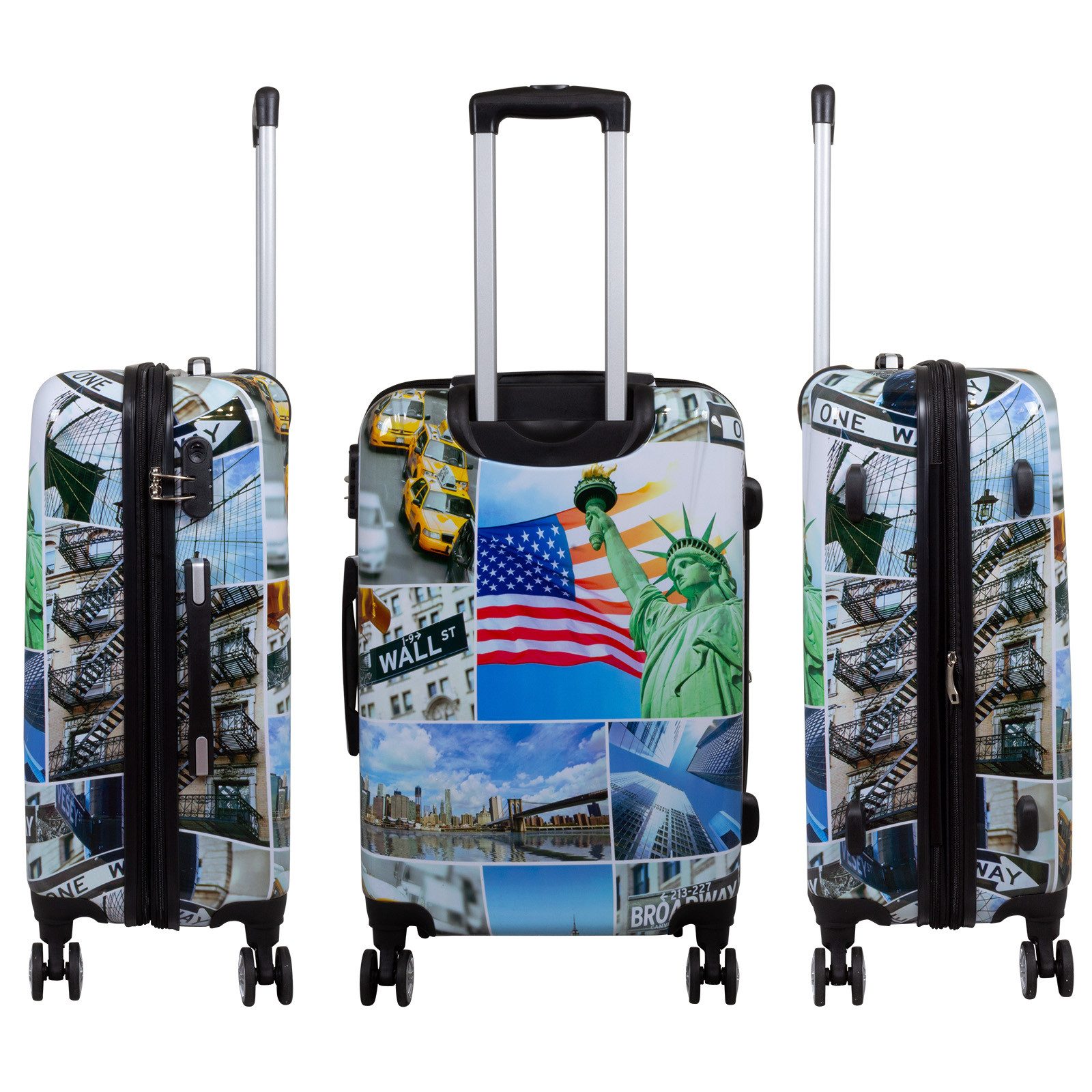 Trendyshop365 Hartschalen-Trolley Liberty, bunter Koffer mit Motiv, 3 Größe günstig online kaufen