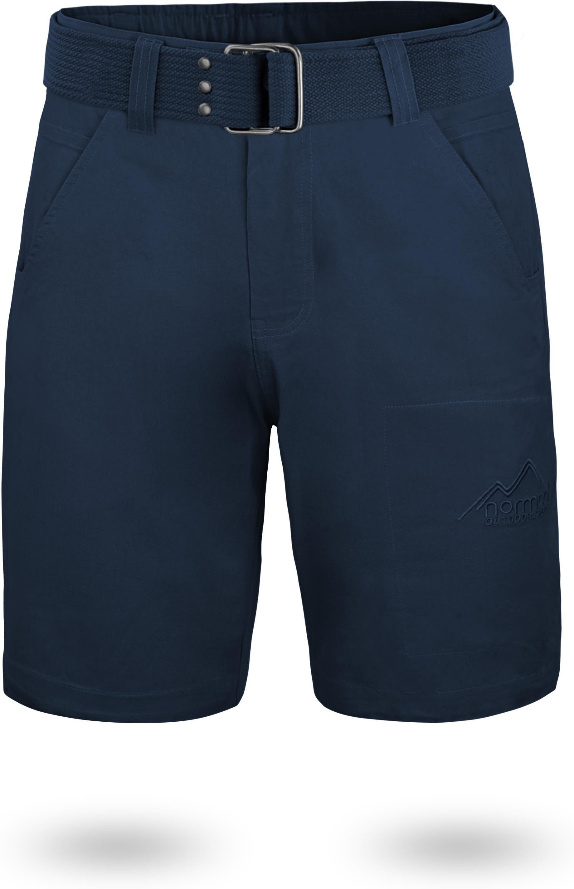 invisible Gürtel „Gobi“ 100% mit Chino Bermudas Vintage „Taklamakan“ Navy Zippertasche aus Shorts Sommershort mit normani kurze Bio-Baumwolle Shorts