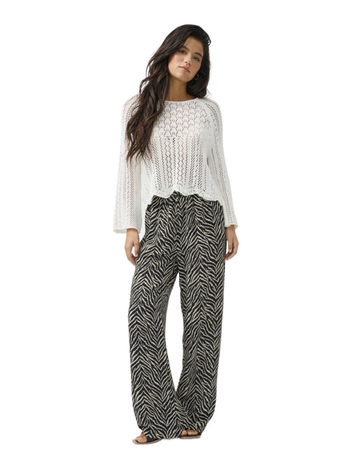 ONLY Stoffhose 2027 2_SPRING2 weiß,Casual,Polyester,Allover-Print,Regular Fit