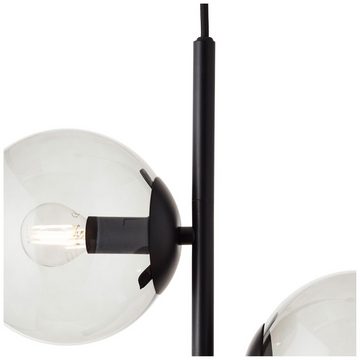Brilliant Pendelleuchte Ariol, ohne Leuchtmittel, mit Rauchglas, 150 cm Höhe, E14, kürzbar, Metall, schwarz