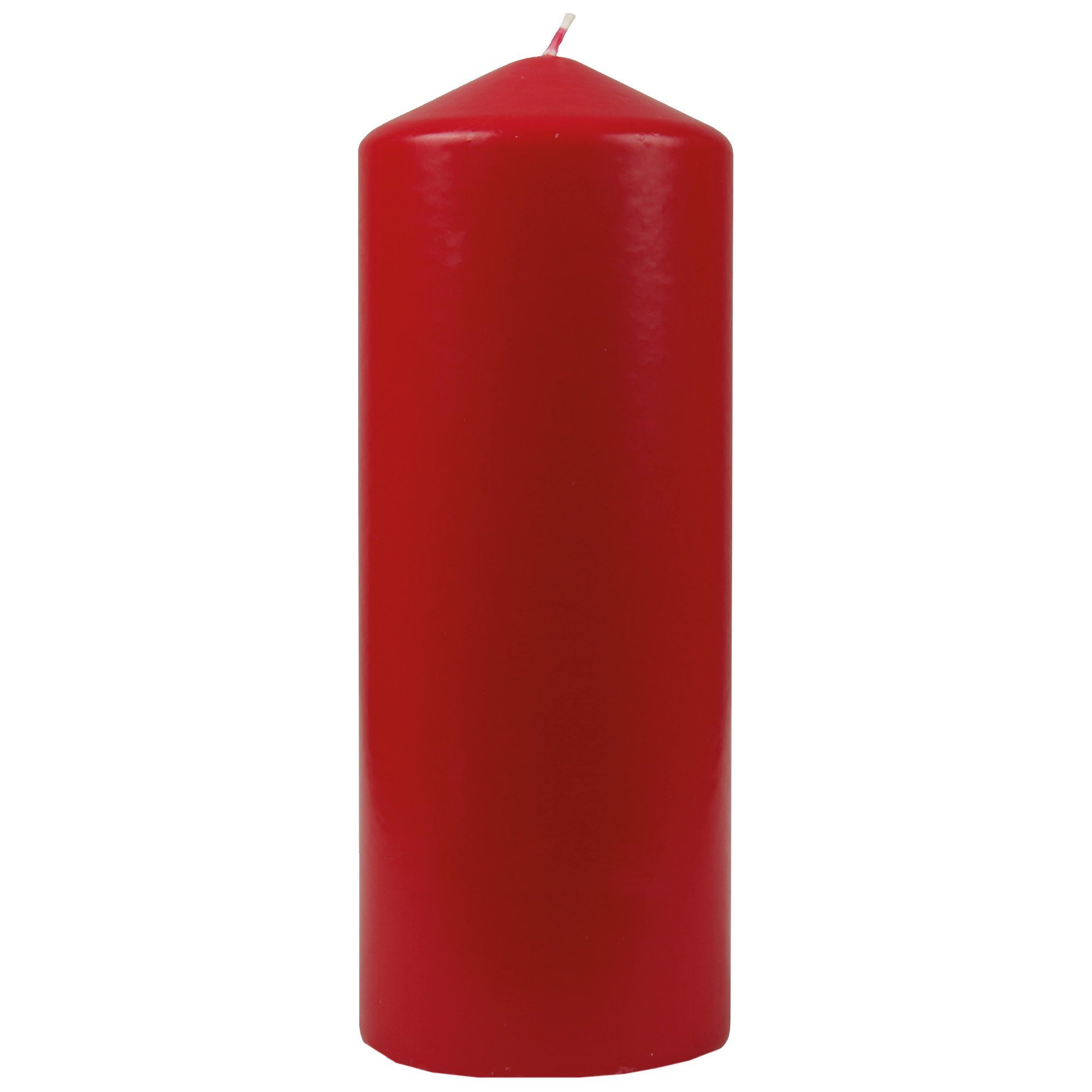 - (1-tlg), Rubinrot Candle Stumpenkerze viele Adventskerze x Weihnachtskerze, Farben HS Ø8cm 20cm Wachskerzen