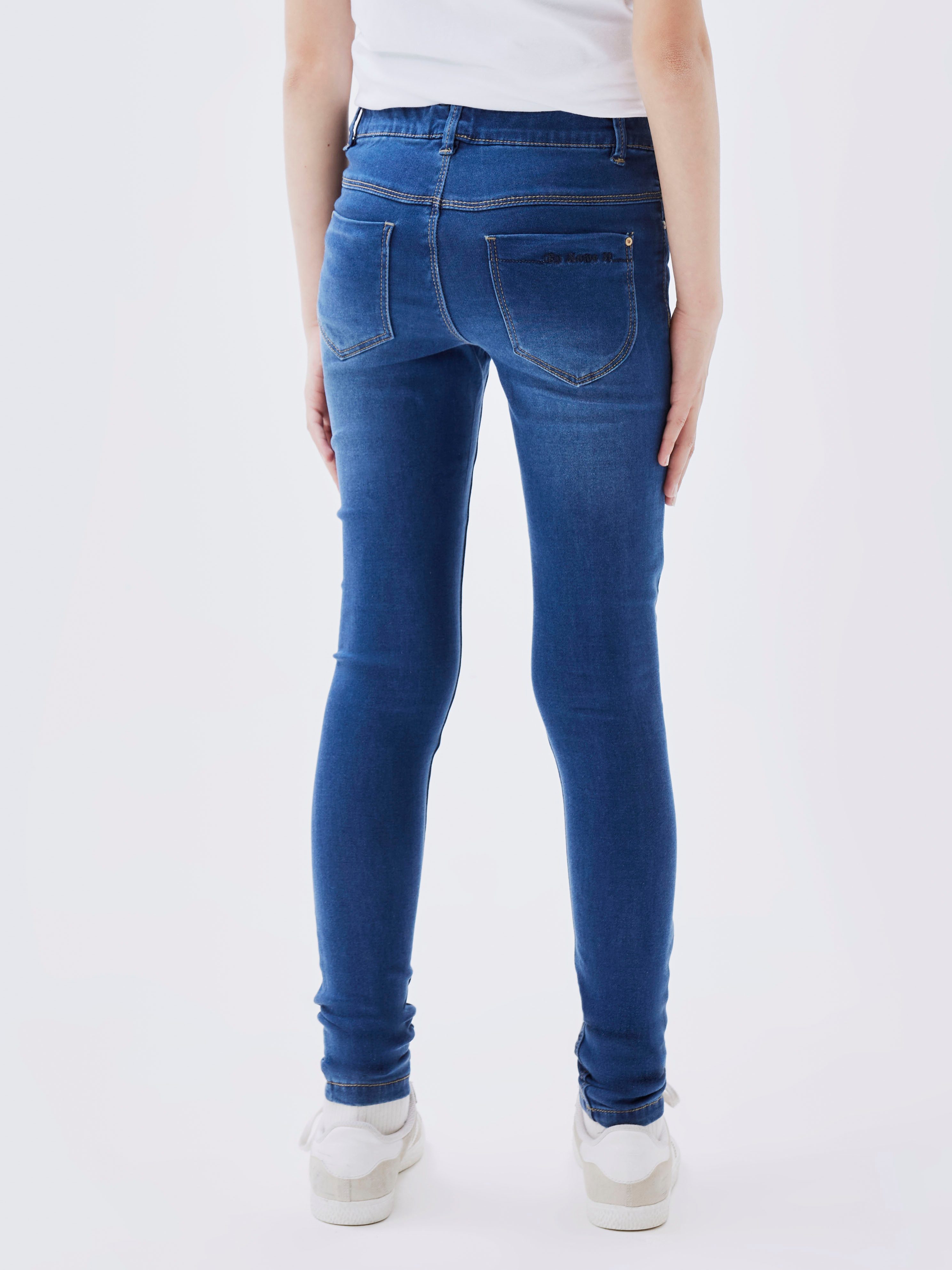 Name It Jeansjeggings LEGGINGS – Extraeng mit hohem Komfort und Gürtelschlaufen unifarben, casual, extraeng, Denim/Jeans