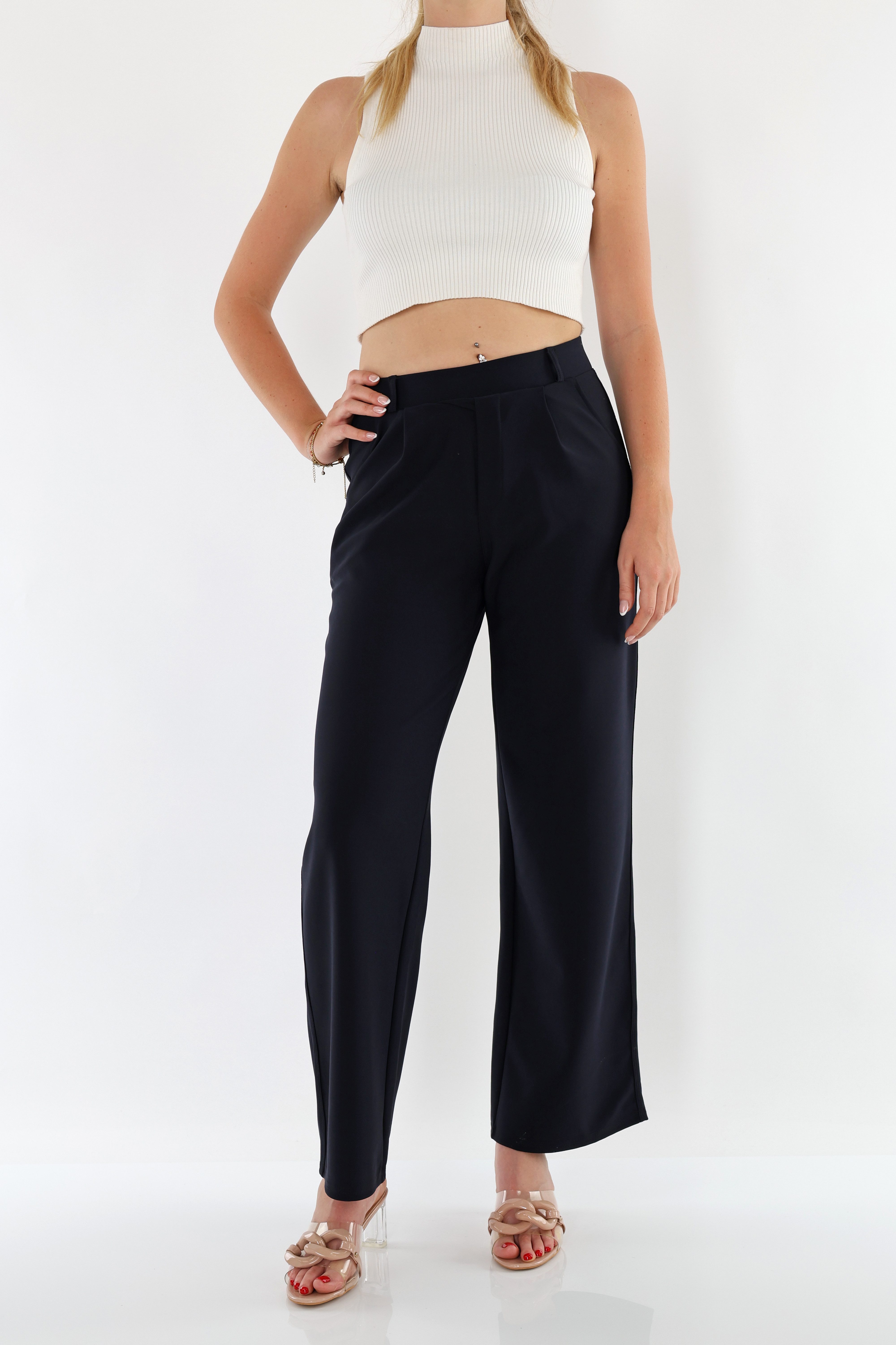 MIRROSI Stretch-Hose Damen Hose mit breitem günstig online kaufen