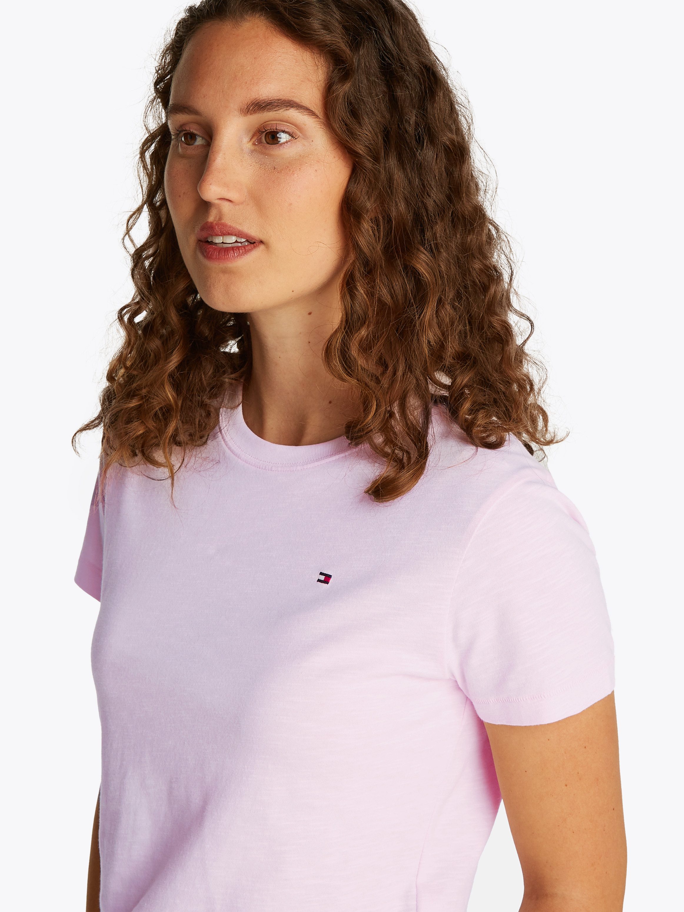 Tommy Hilfiger Rundhalsshirt SLUB REG C-NK SS mit Flammgarn-Struktur, mit L günstig online kaufen