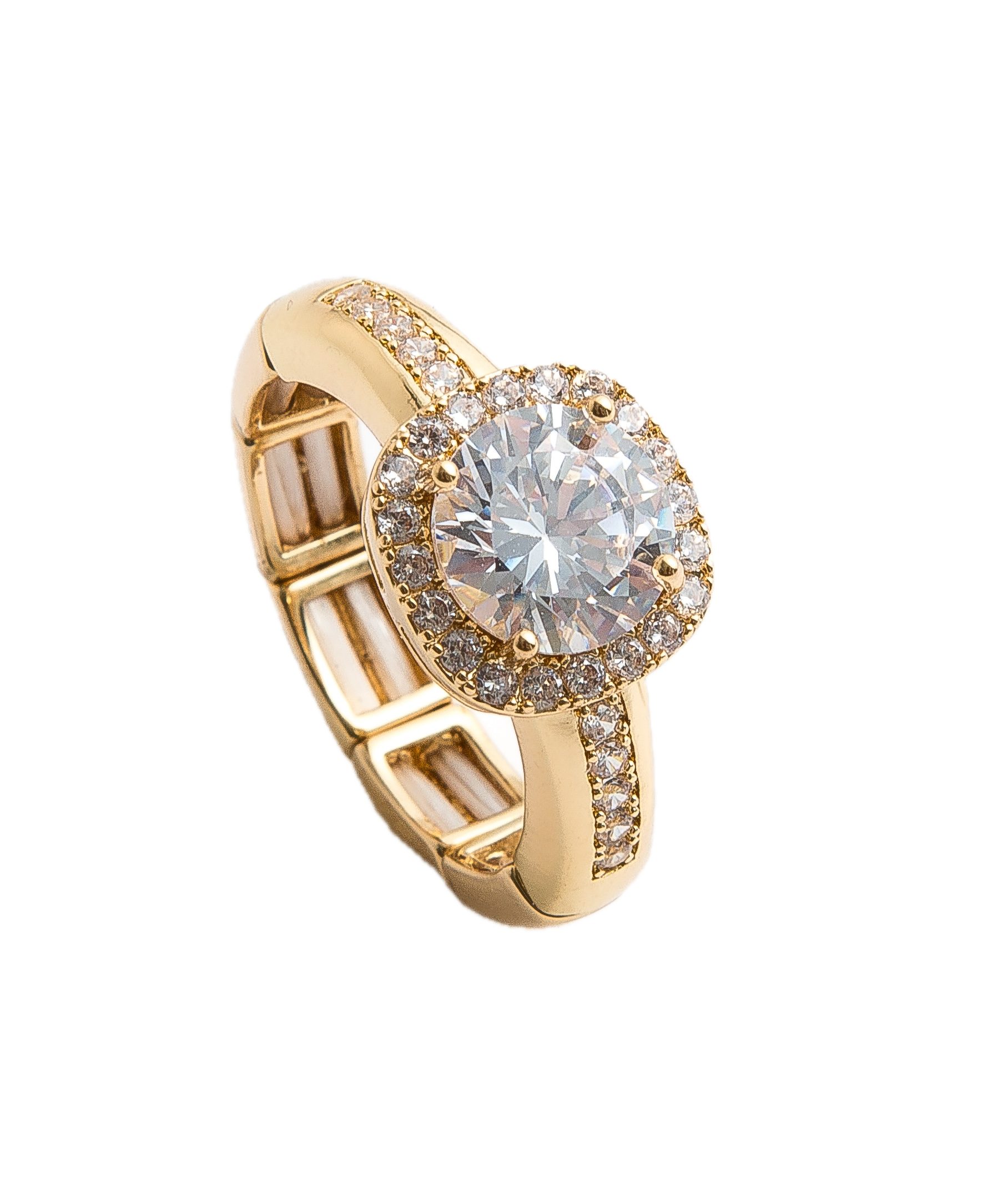 LK Trend & Style Fingerring gold coloured mit Zirkonia Crystal - größenvers günstig online kaufen