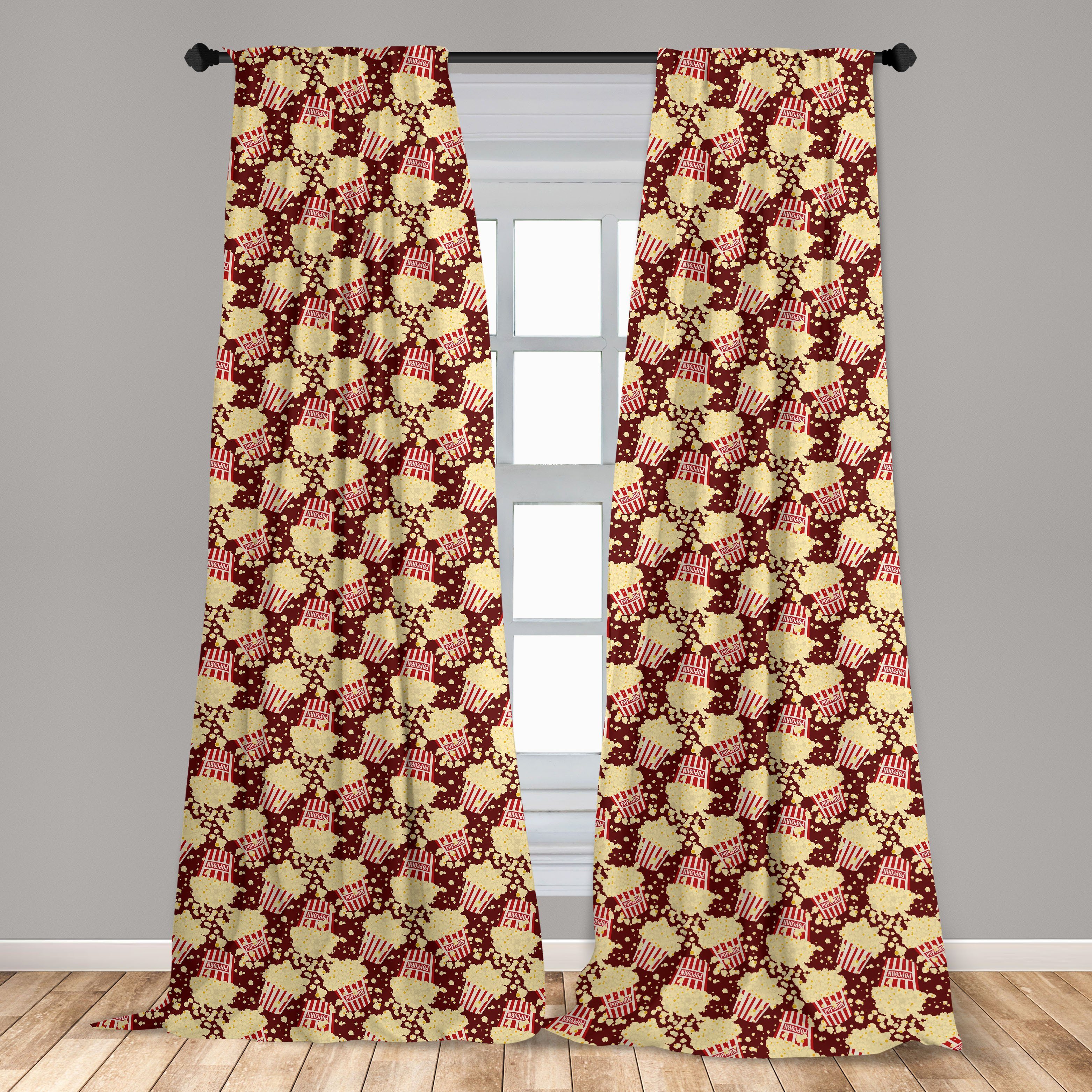 Gardine Vorhang für Dekor, Film Schlafzimmer Wohnzimmer Abakuhaus, Popcorn-Muster und Microfaser, Hobby