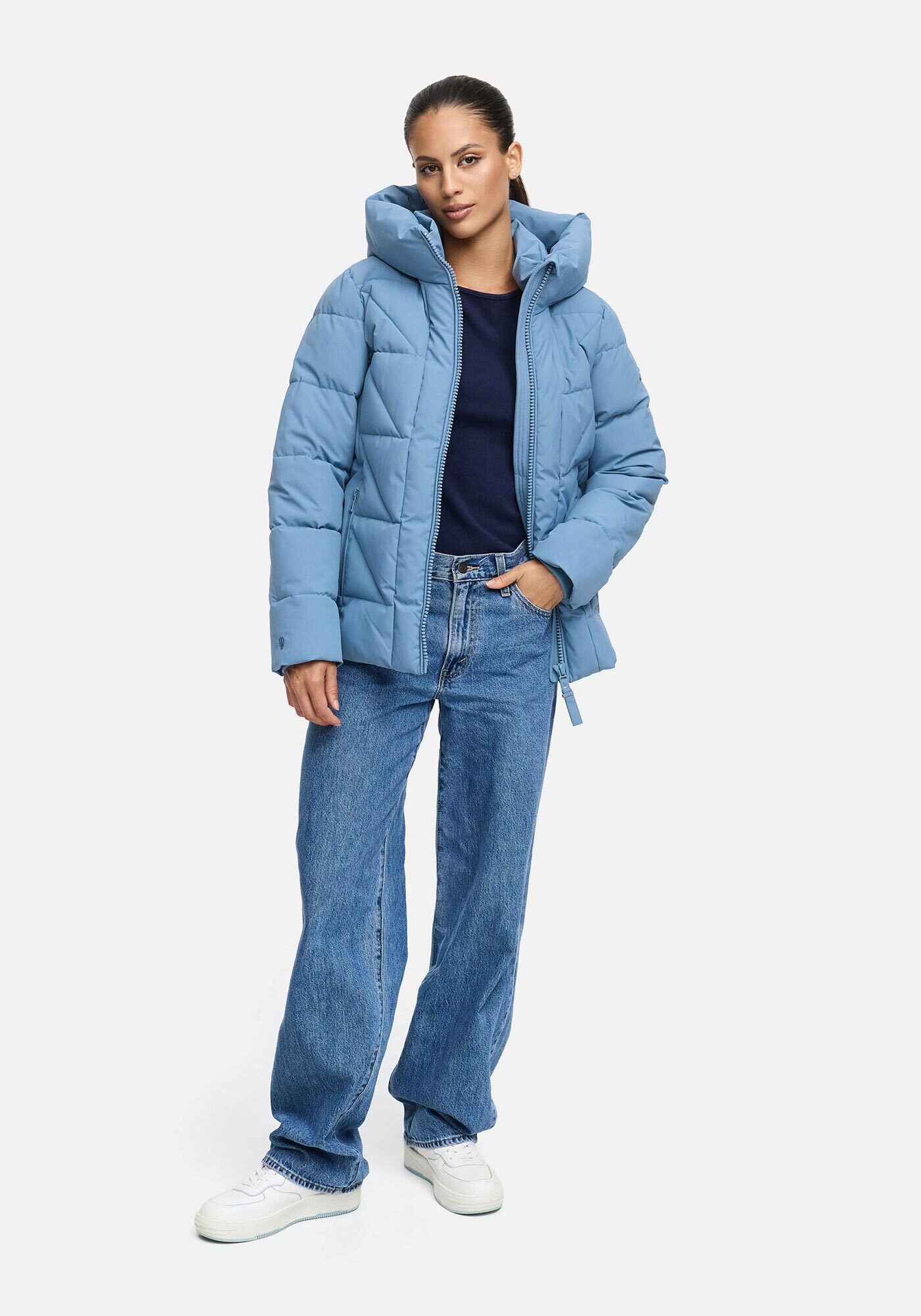 Marikoo Winterjacke Kuschelnasee mit extra hohem Kragen und warmem Fleecefutter – Bild 3 von 5
