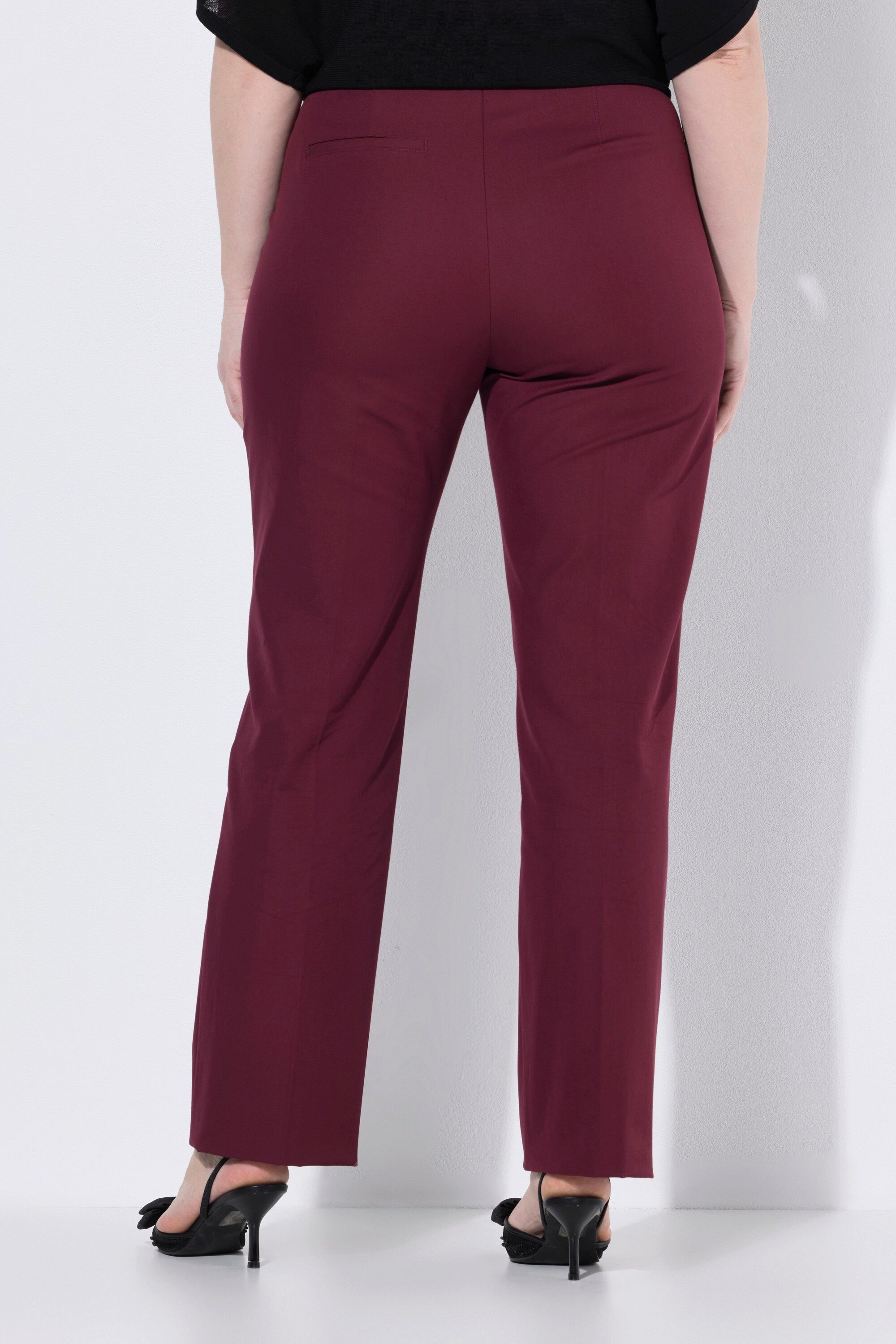 Ulla Popken Funktionshose Hose gerades Bein Elastikbund Stretch