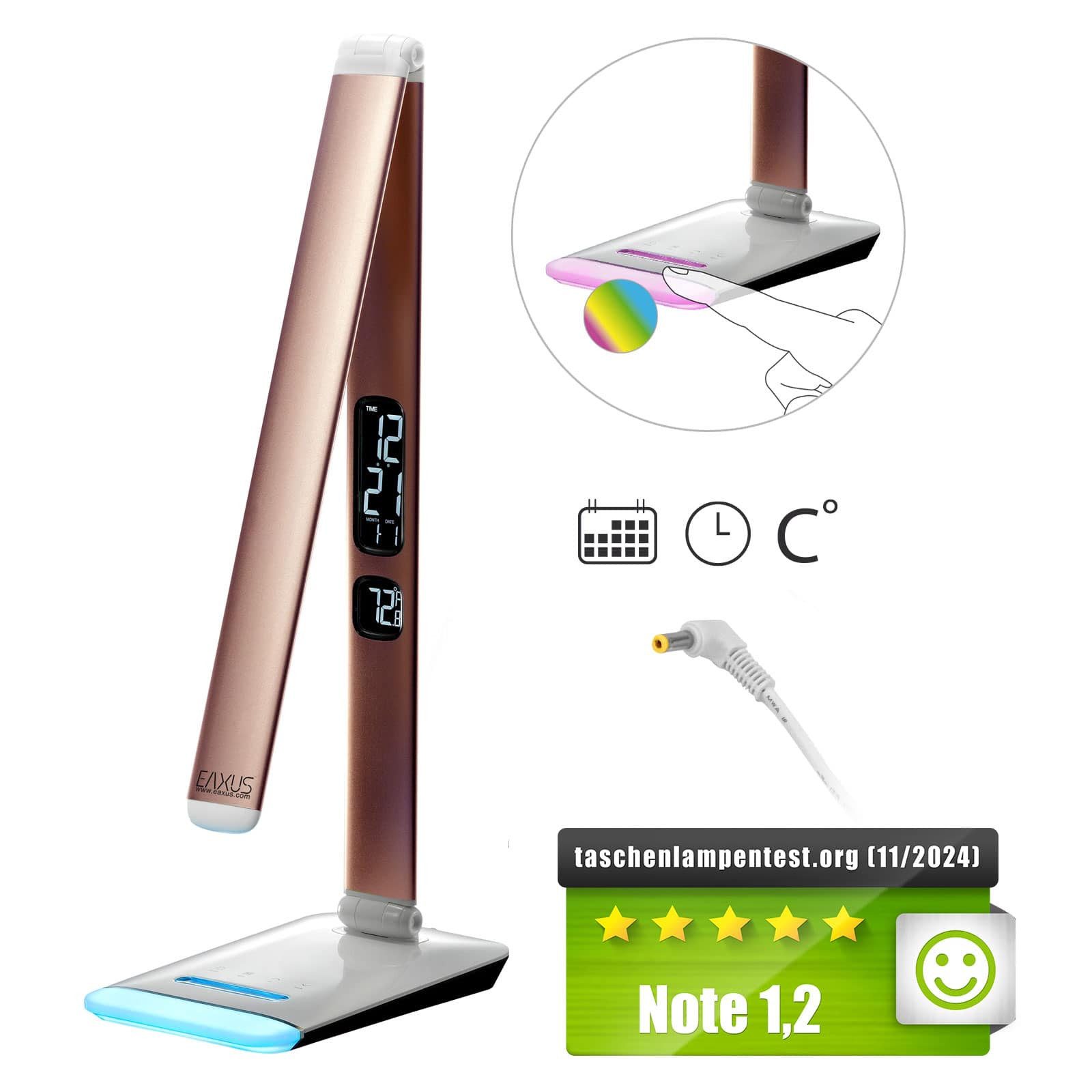 EAXUS LED Schreibtischlampe Tischleuchte mit RGB-Farbwechsel günstig online kaufen
