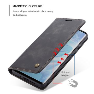König Design Handyhülle Huawei P30, Schutzhülle Schutztasche Case Cover Etuis Wallet Klapptasche Bookstyle