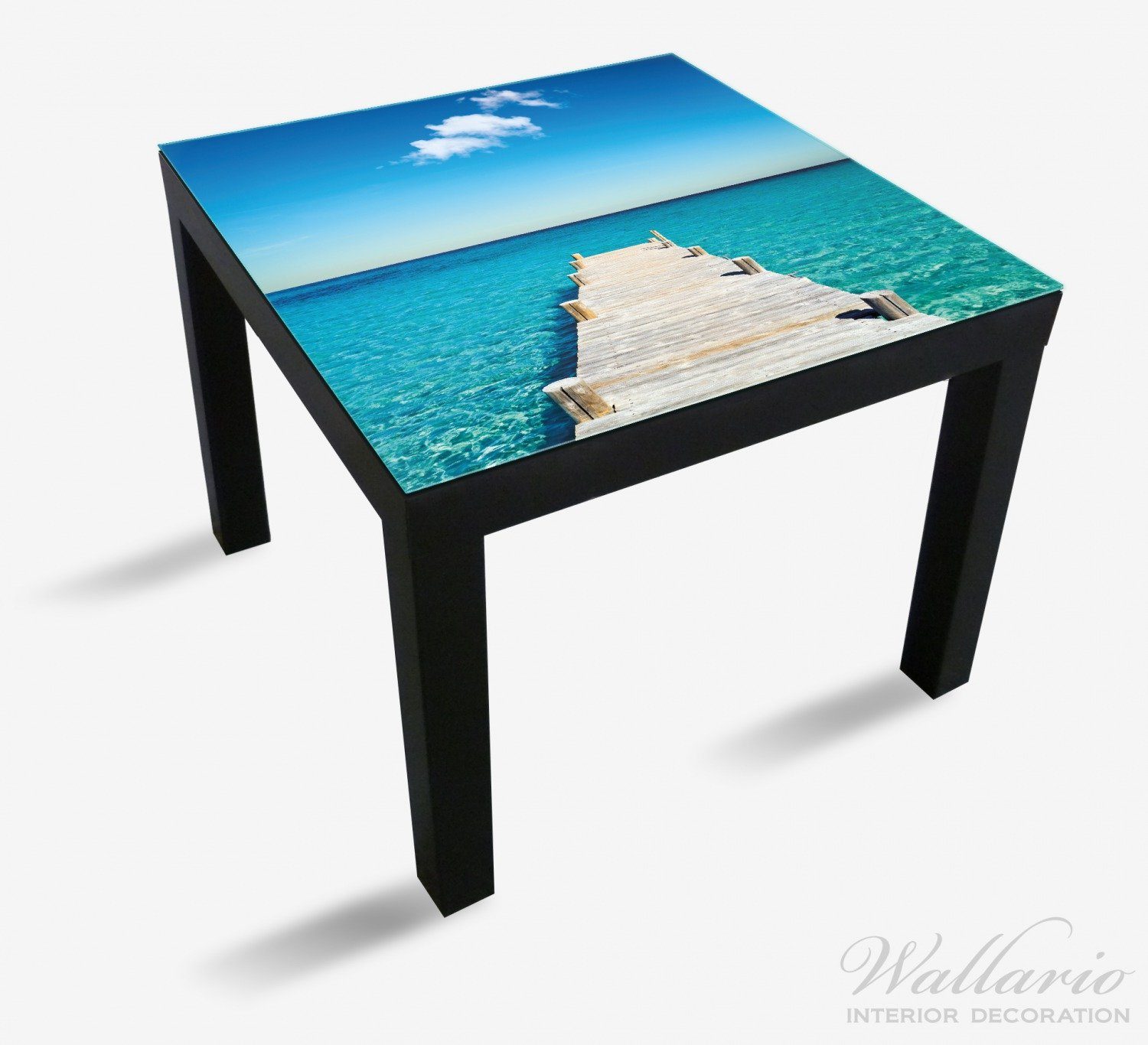 (1 Tischplatte geeignet tropischen Steg für St), Meer am Wallario Ikea Lack Tisch