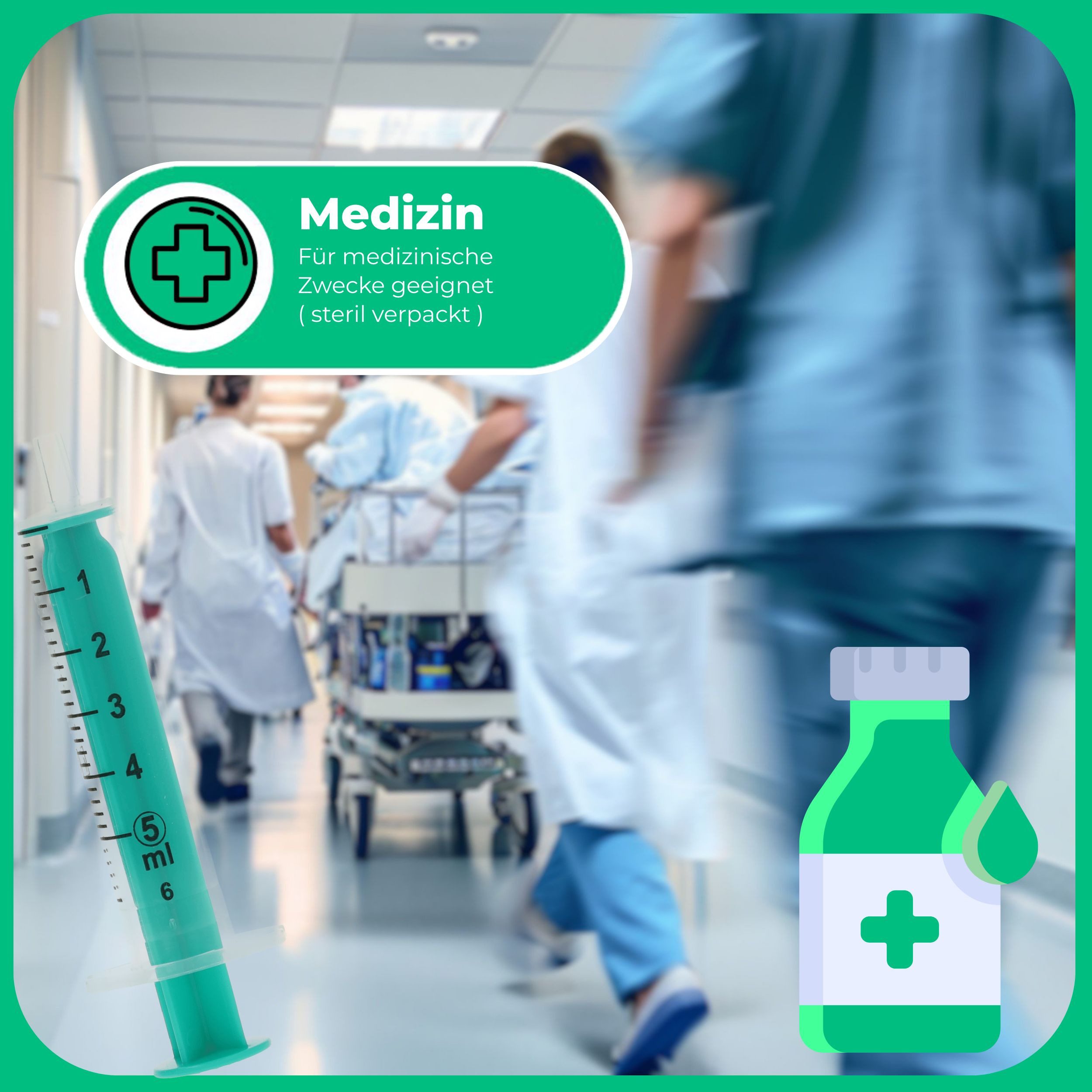 Horn Medical Einwegspritze Horn Medical Spritzen-Sets mit stumpfen Kanülen -Größe wählbar-, (Einwegartikel, einzeln steril verpackt), präzises Dosieren ohne Verletzungsgefahr