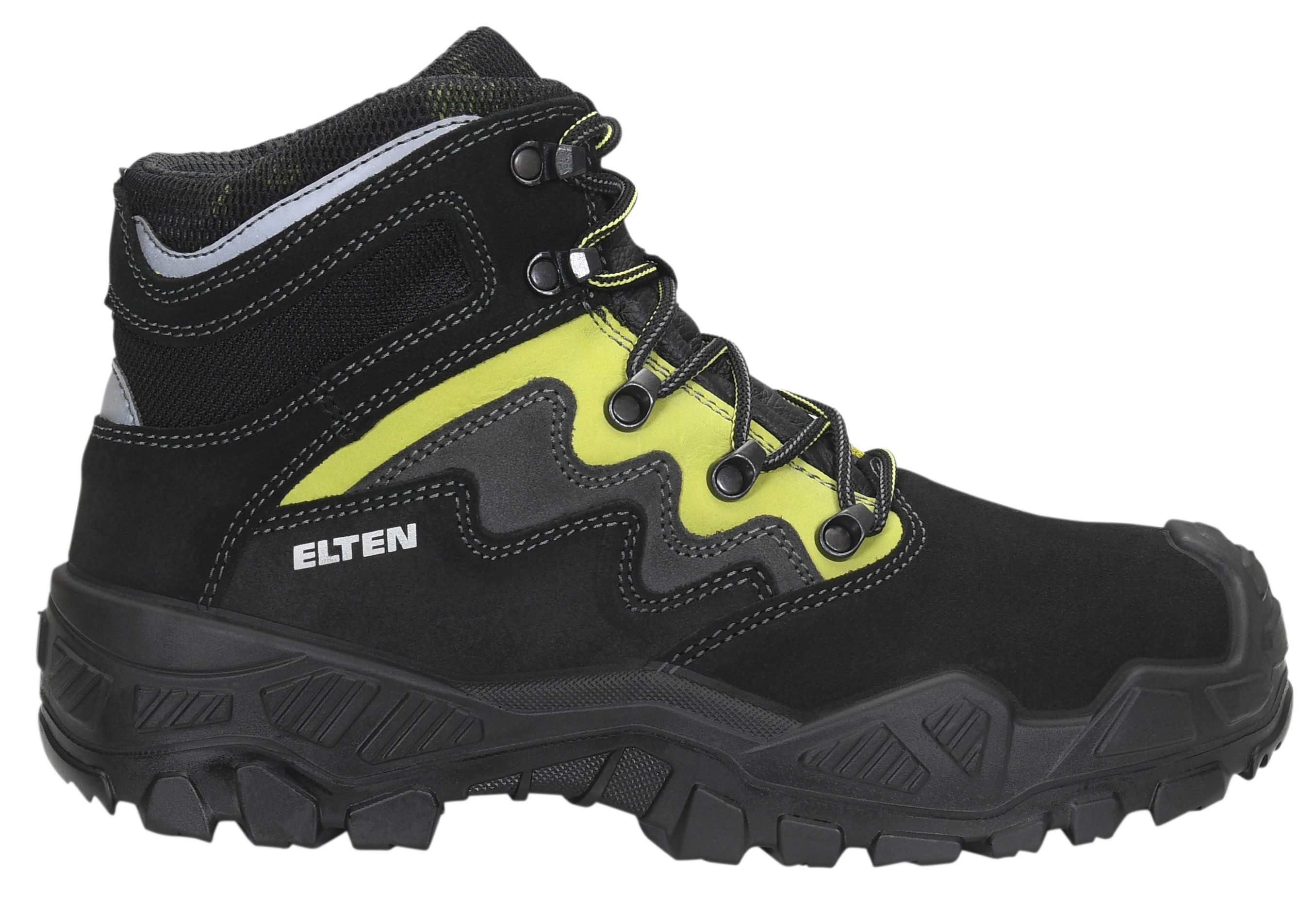 ELTEN MICK black-green Mid ESD S3S Sicherheitsstiefel (Schuhkarton, Paar)