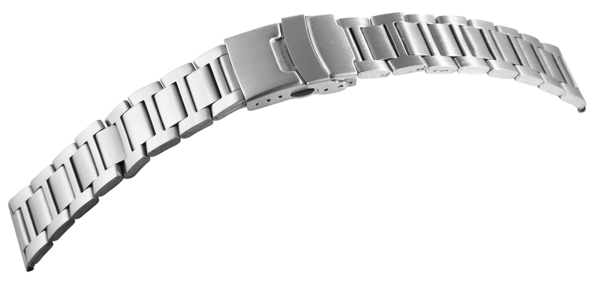 STEINMEISTER Uhrenarmband 8100128 Edelstahl-Uhrenarmband, silberfarben, mattiert, 18 mm -