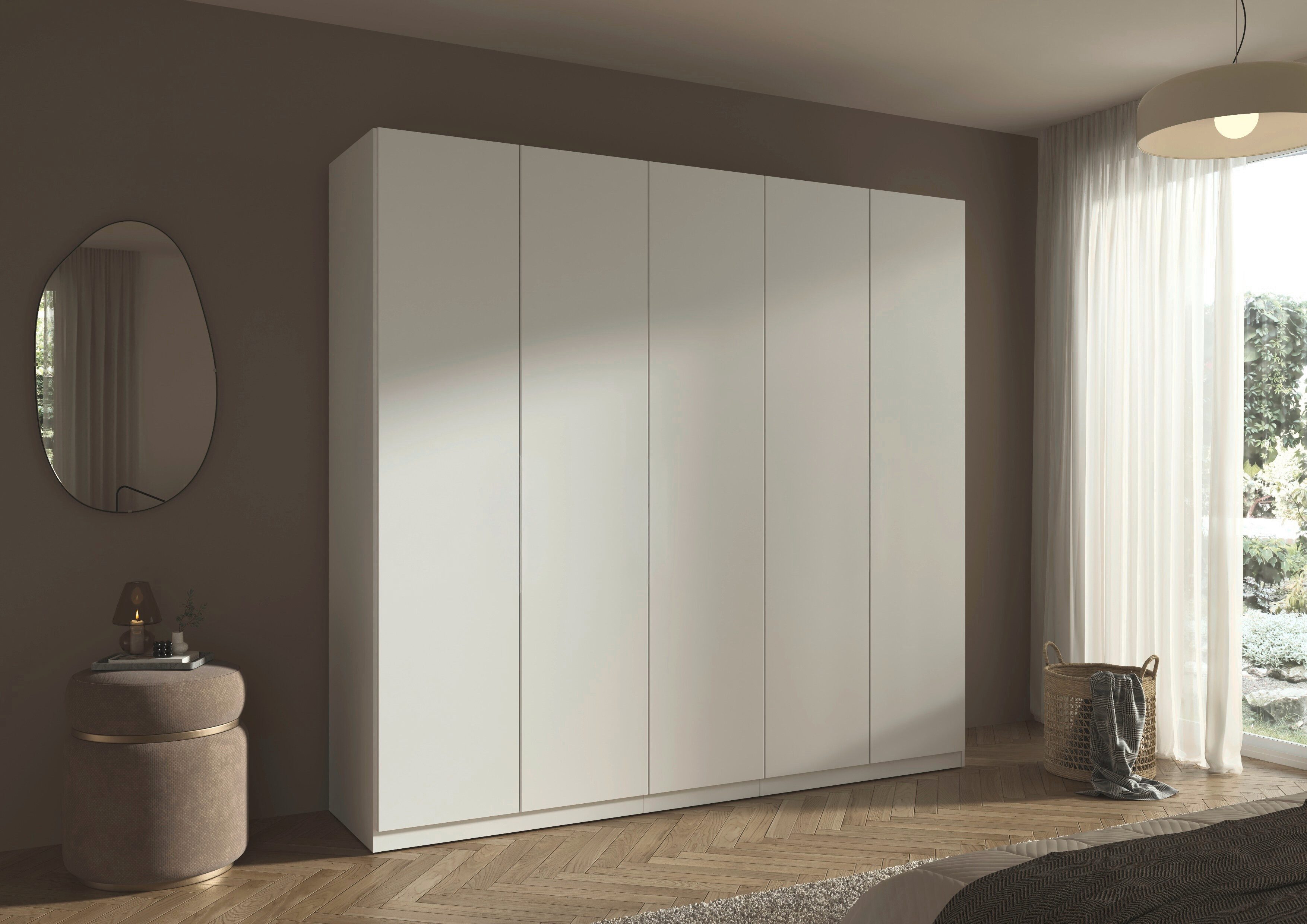 rauch Kleiderschrank Schrank Möbel Schlafzimmer Garderobe Kinderzimmer WELTNEUHEIT ELVIK (3 Ausstattungsvarianten - Breiten 47-405 cm, Höhen 187/212/231 cm) PATENTIERTES SCHNELLMONTAGESYSTEM mit Push-to-open MADE IN GERMANY