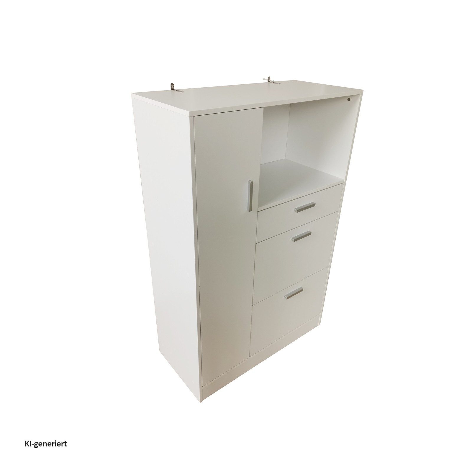 HTI-Line Küchenbuffet Küchenschrank Kombi L Blanca (Stück, 1-St., 1 Küchenschrank Kombi L Blanca) Küchenbuffet Mehrzweckschrank Mikrowellenschrank – Bild 4 von 5