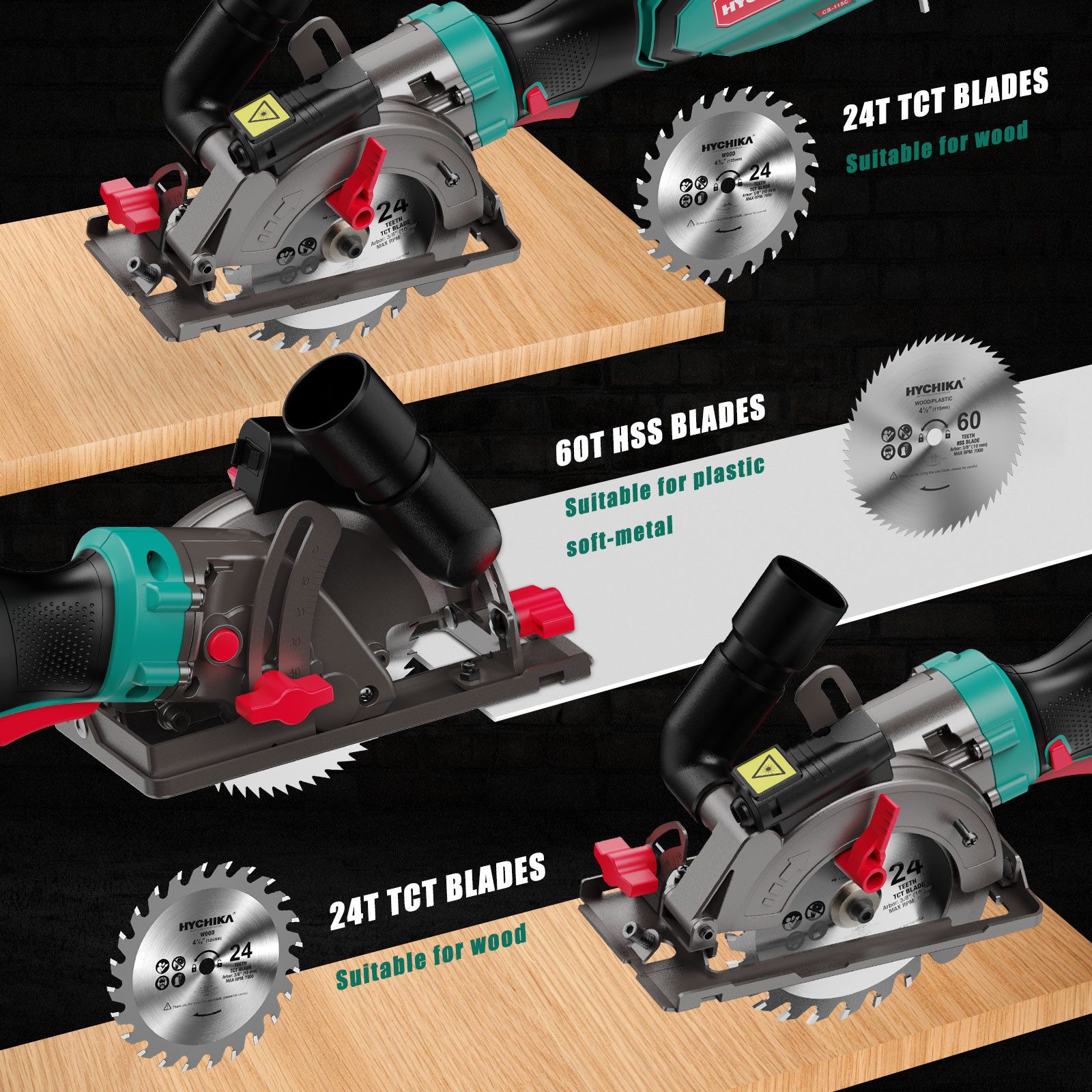 HYCHIKA BETTER TOOLS FOR BETTER LIFE Akku-Kettensäge Hychika 750 W Circular günstig online kaufen