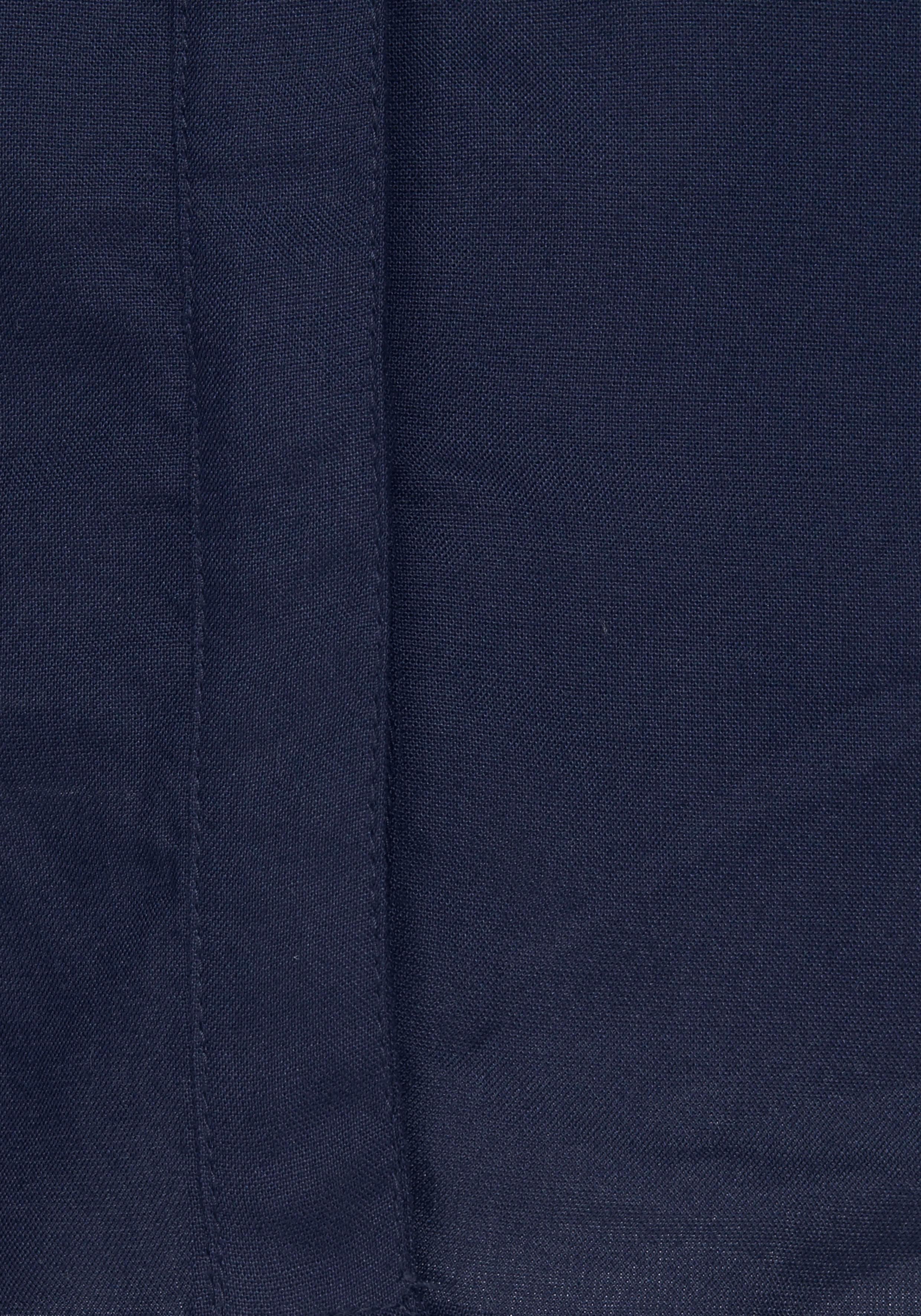 Hemdbluse aus aus AJC Viskose nachhaltigem weich fließender (Bluse marine Material)