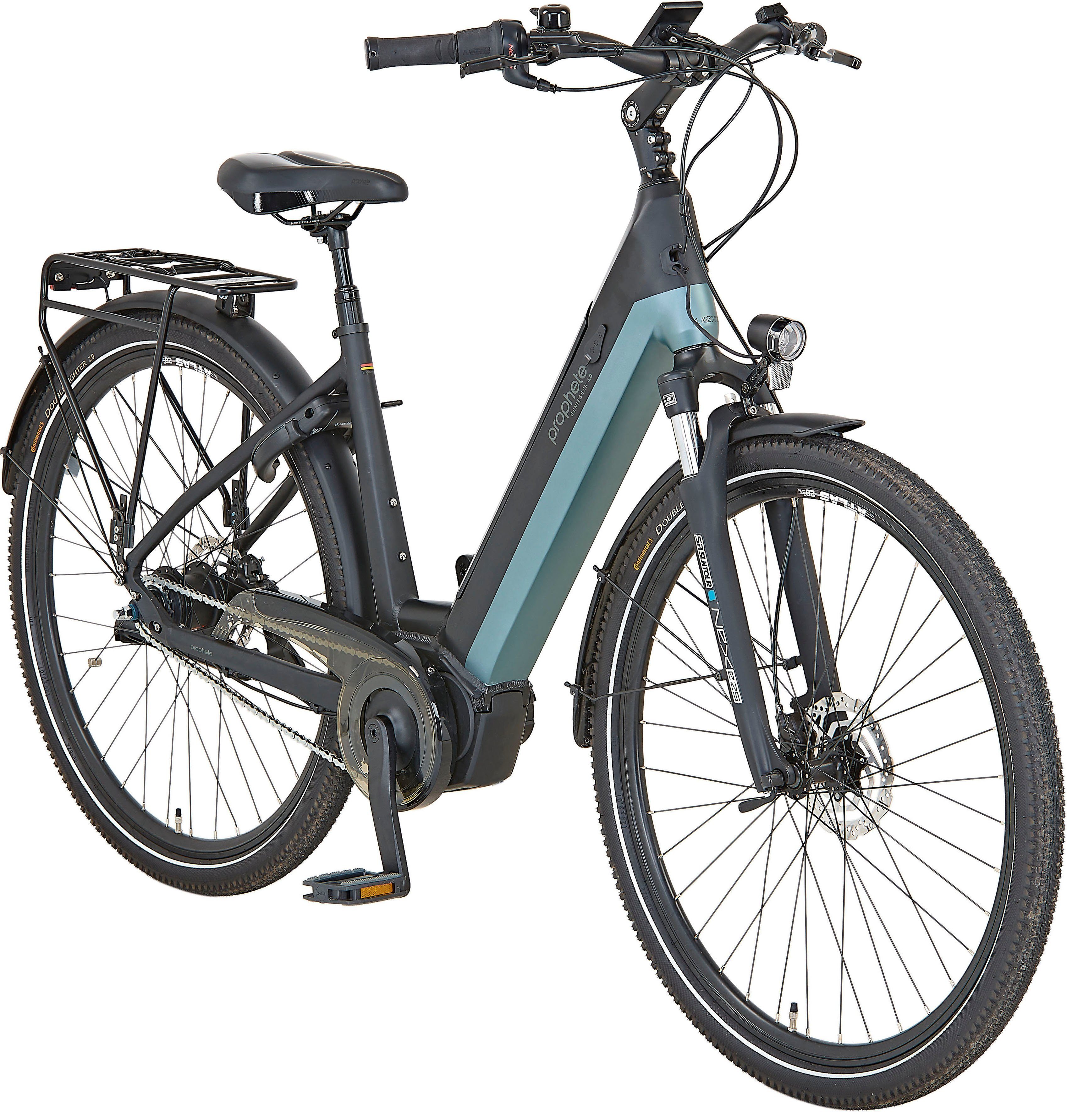Prophete E-Bike Cityrad Geniesser 4.0, 7 Gang Shimano Nexus Schaltwerk, Nabenschaltung, Mittelmotor, 540 Wh, (mit integr. Rahmenschloss ART zertifiz), Pedelec, Elektrofahrrad für Damen u. Herren