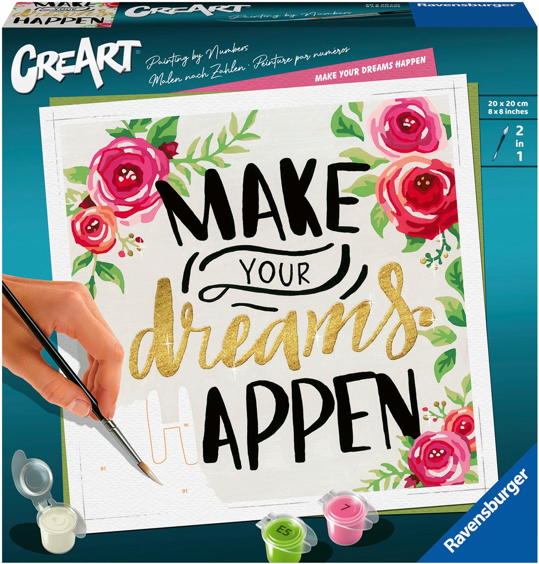 Ravensburger Malen nach Zahlen CreArt, Make your dreams happen, Made in Europe