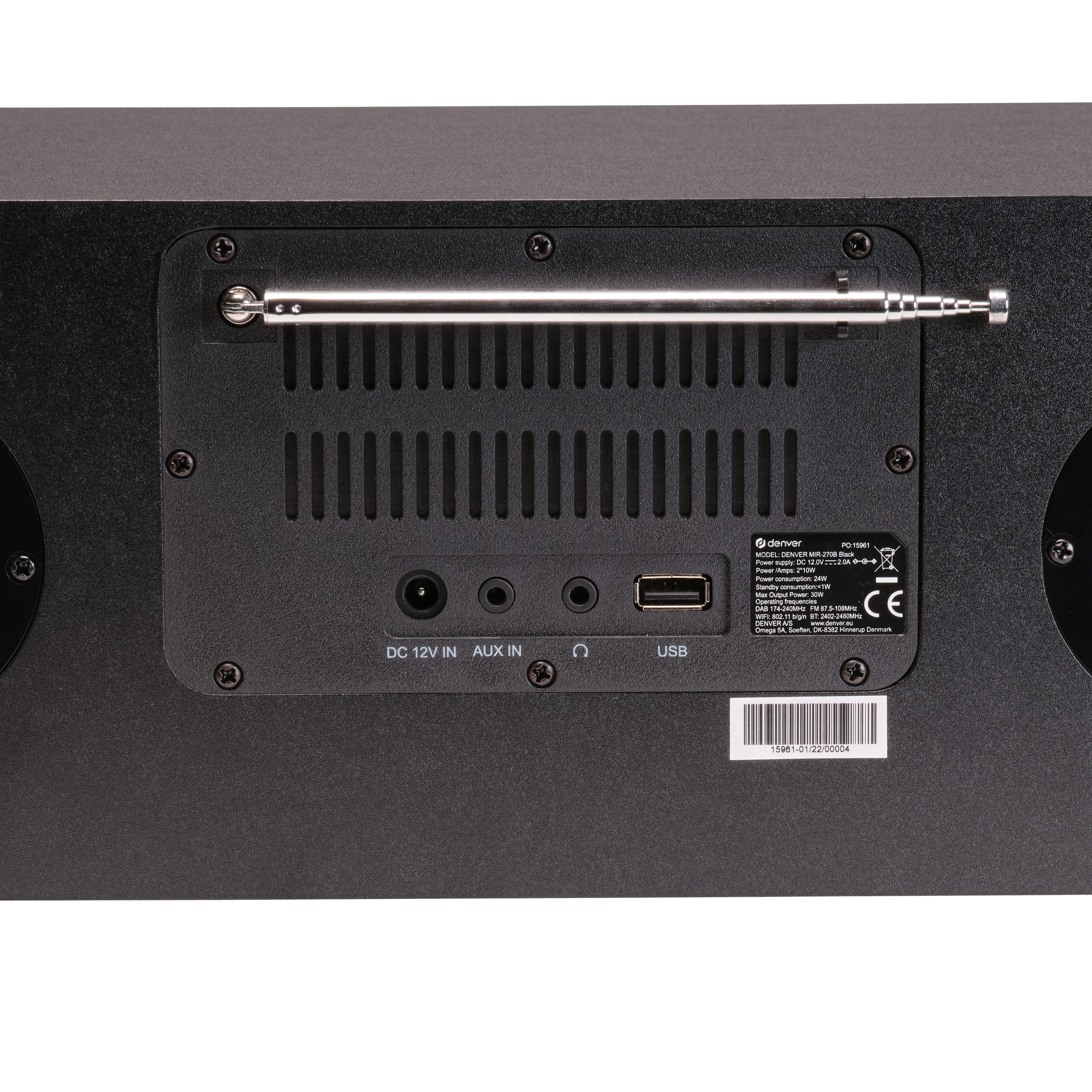 Denver MIR-270B Stereoanlage (DAB+, FM, 20 W)