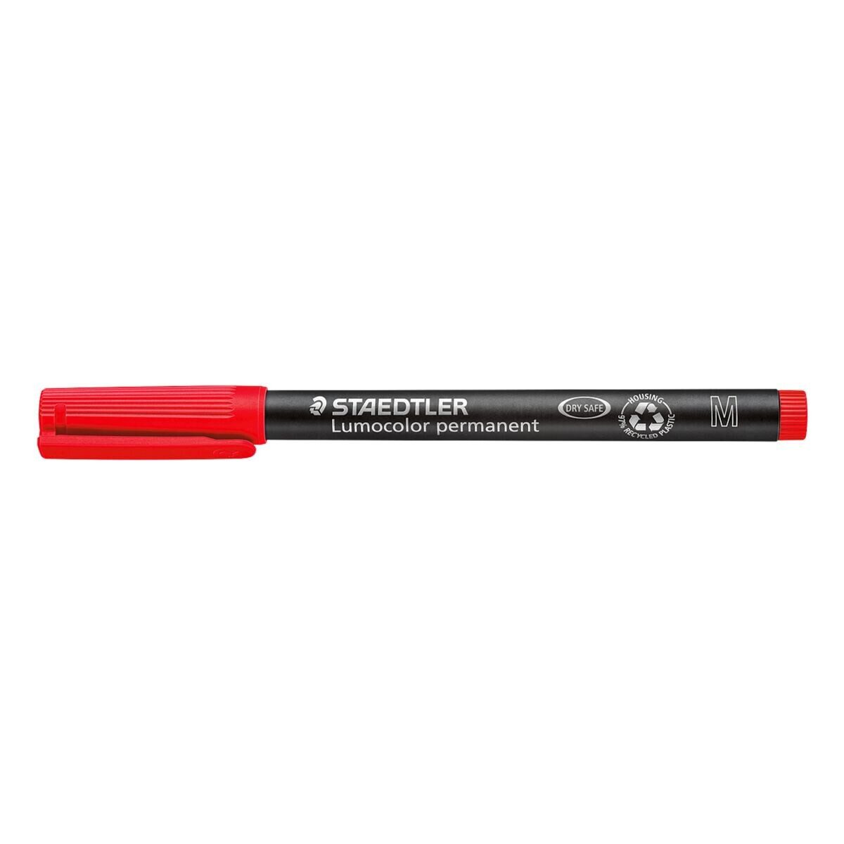 STAEDTLER Permanentmarker Lumocolor permanent M, (1-tlg), wisch- und wasserfest