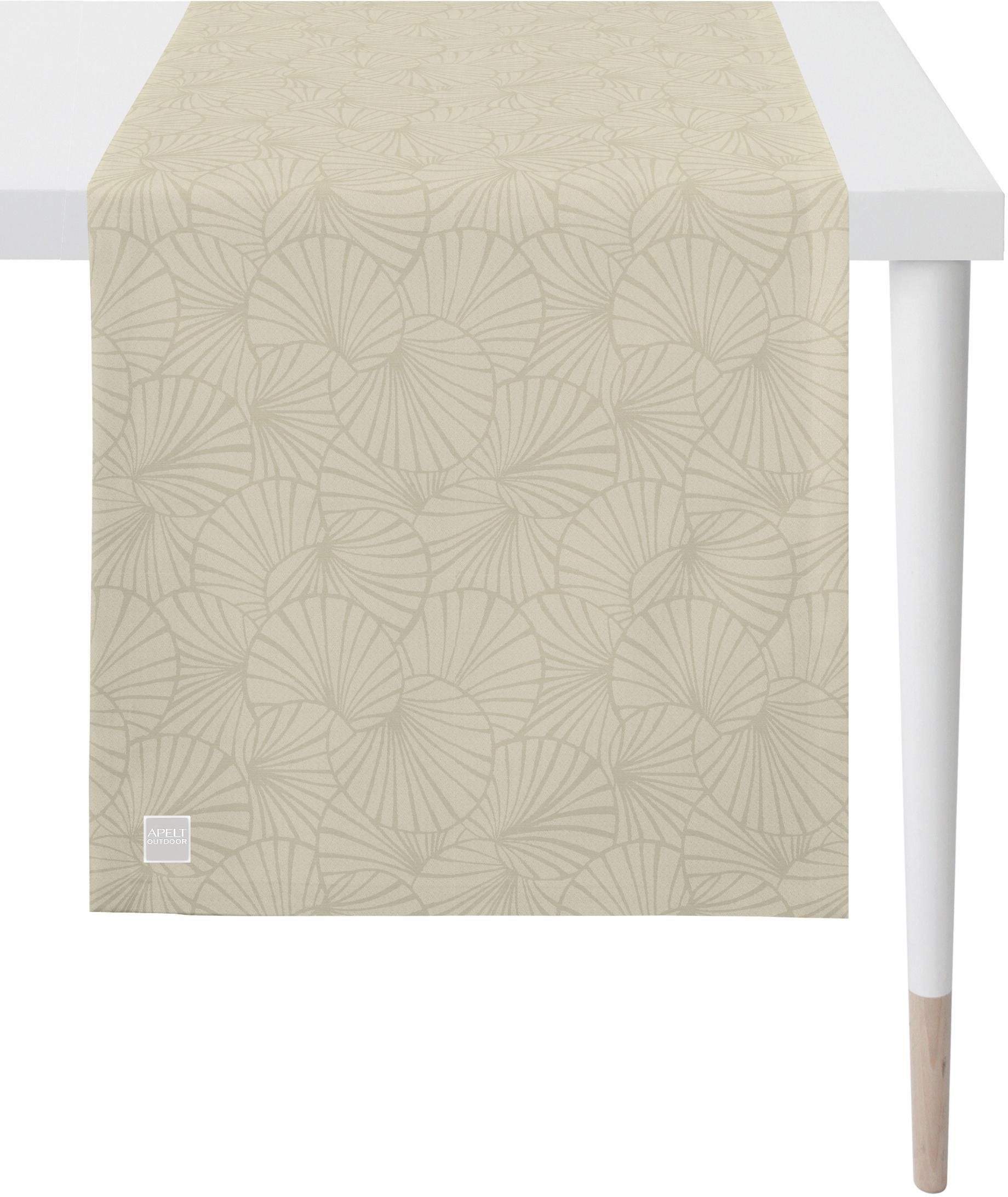 Jacquardgewebe Tischläufer Outdoor, 3961 Sommerdeko, beige (1-tlg), APELT Sommer