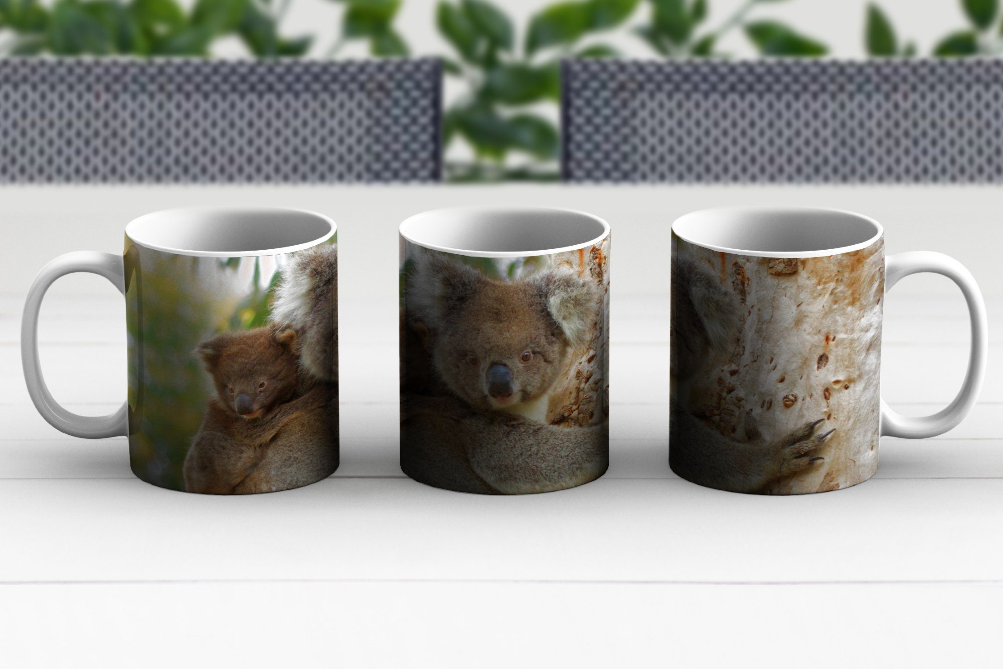 MuchoWow Tasse - Jungen Baum Becher, Teetasse, Mädchen, - Kaffeetassen, Geschenk - - Teetasse, Keramik, Koalas Kind