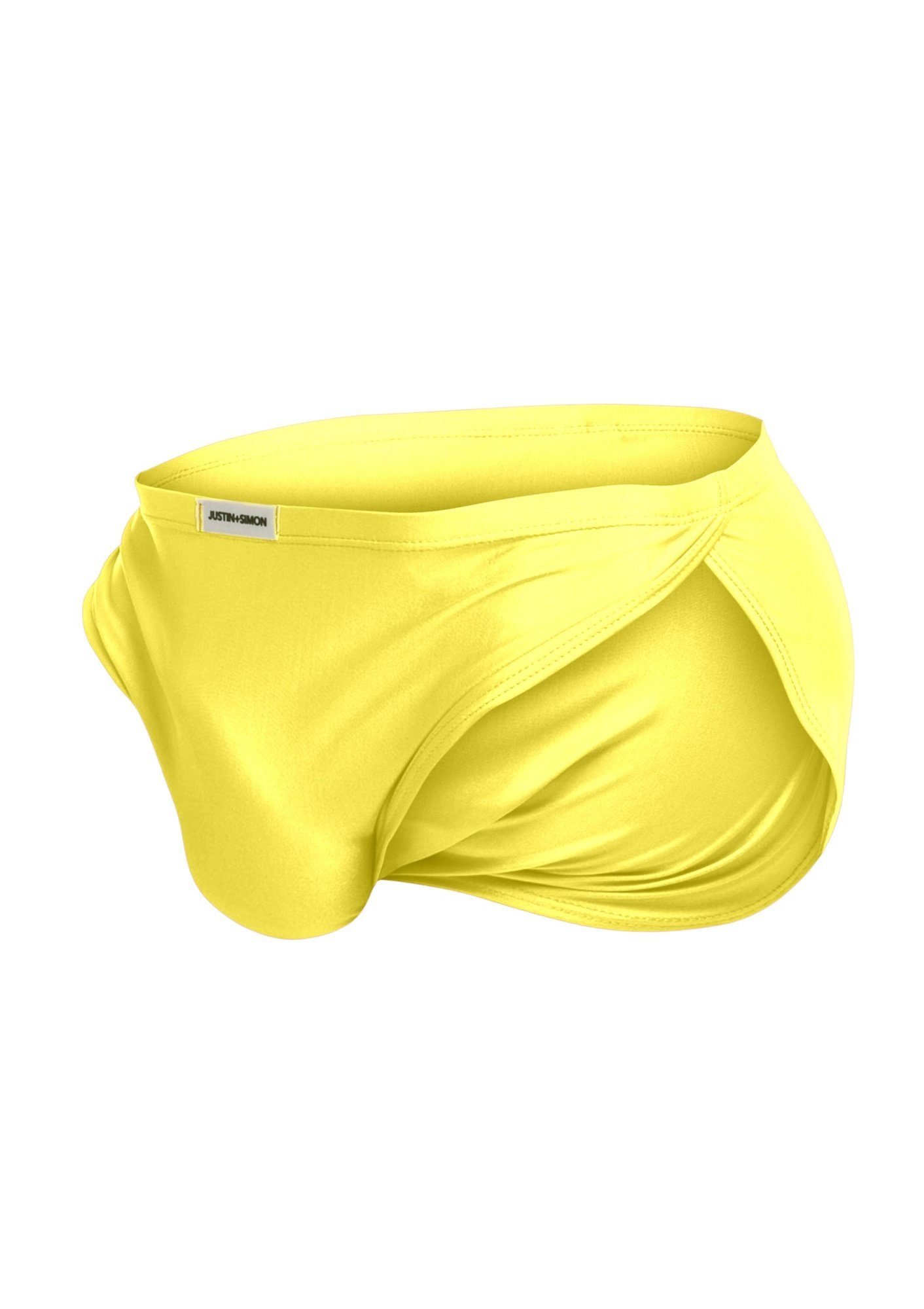 Justin + Simon Slip Runnig Shorts Badeshorts - gelb (1-St) Chlorbeständig