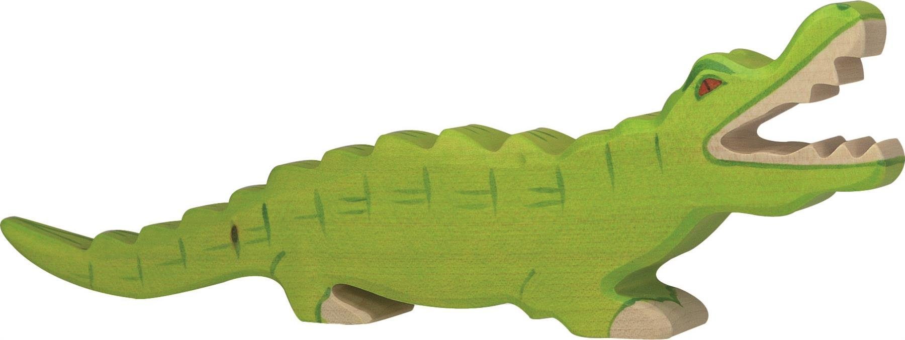 Holztiger Tierfigur Holz HOLZTIGER Krokodil aus
