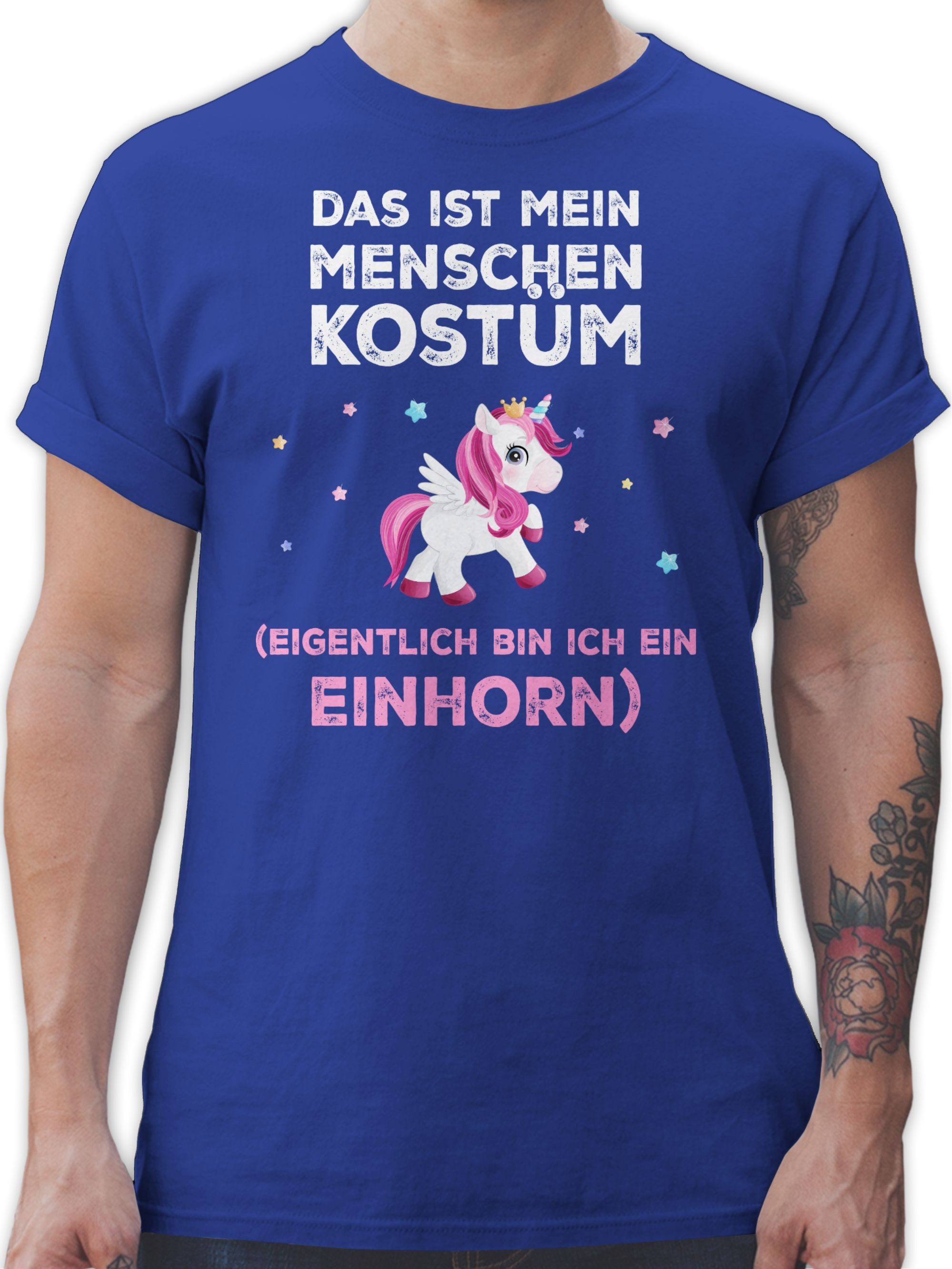T-Shirt Das ist mein Menschen Kostüm eigentlich bin ich ein Einhorn süß I Fast