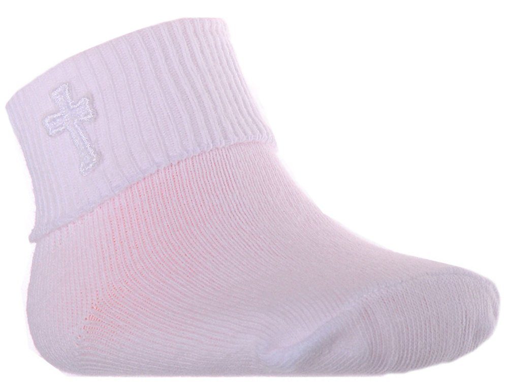 La Bortini Socken Baby und Kinder Socken in Weiß für Taufe ab 0Mon bis 4Jahre