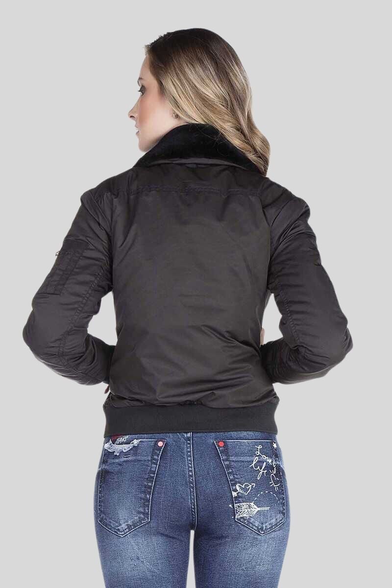 Cipo & Baxx Bomberjacke Jacke mit modischen Kunstfellkragen günstig online kaufen